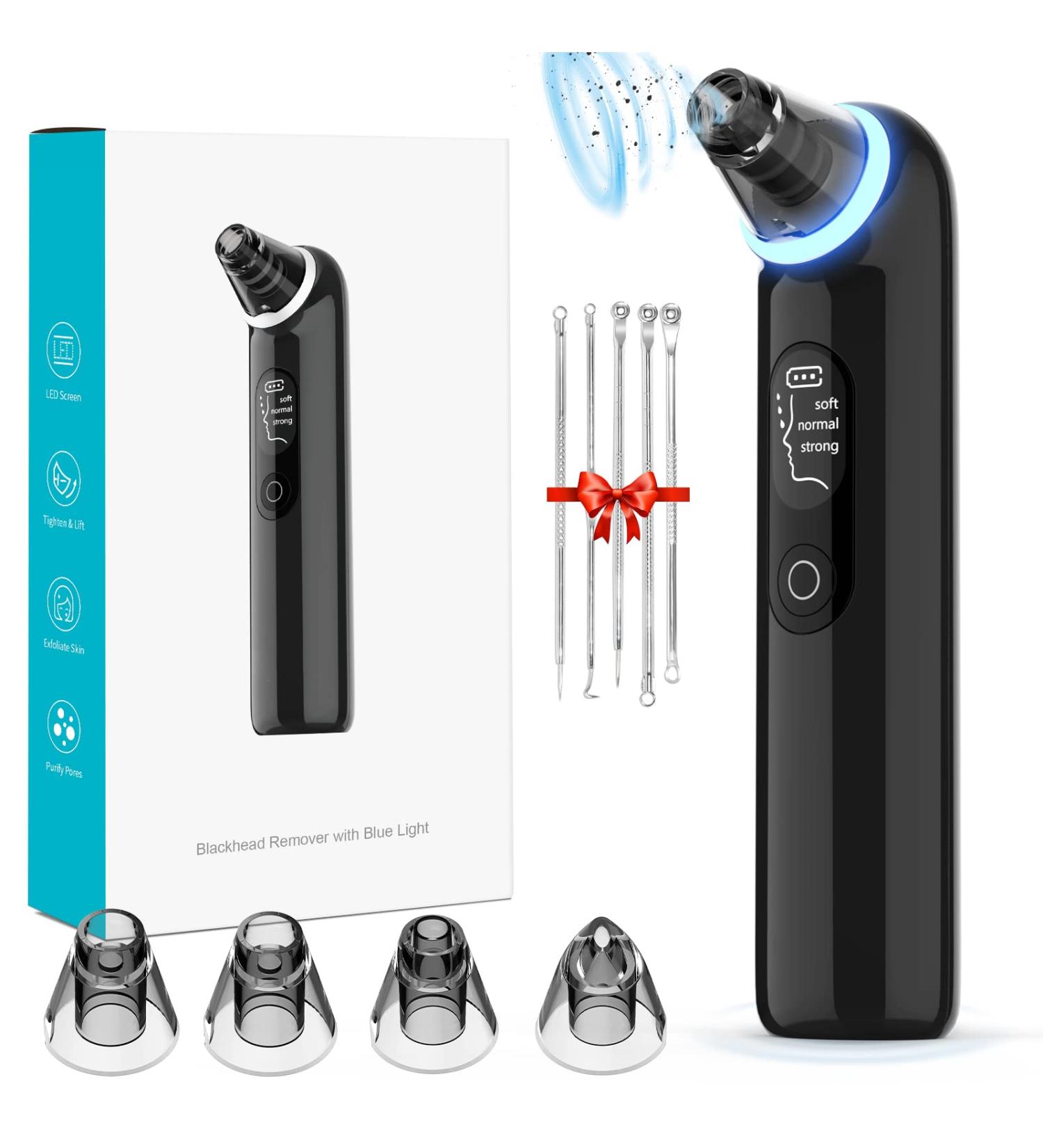 Black Head Remover Tools Blackhead Pore Vacuum: Electric Facial Pore Cleaner 3 Suction Levels Rechargeable Pimple Comedone Extractor Skin Care for Face - Buy Online on SooperMarket.com
