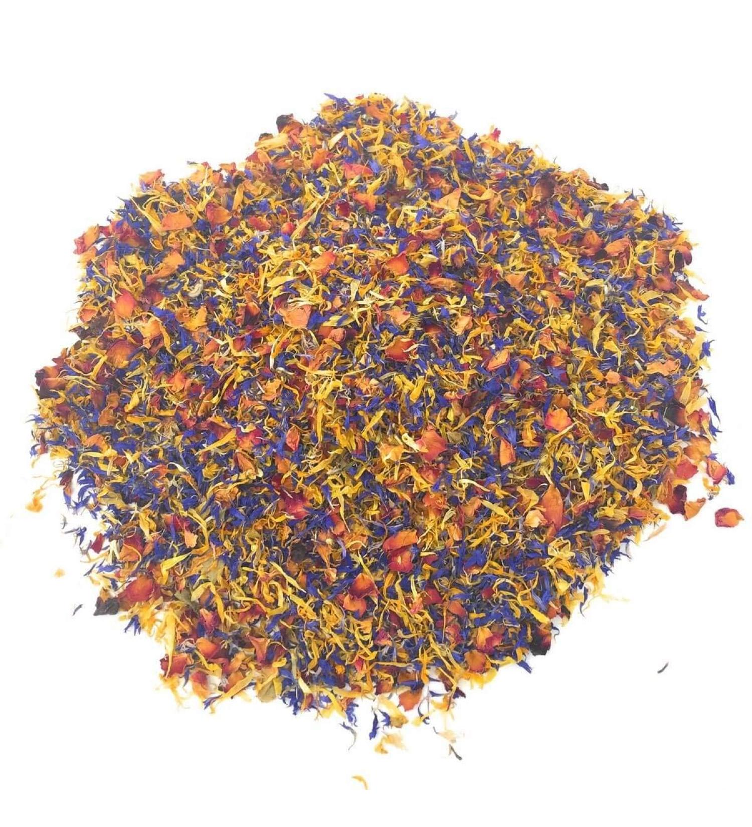 Premium Spring Flower Blend: Edible Rose, Cornflower & Marigold (0.35oz) - All Natural & Culinary Grade - Ideal for Beverages, Cakes & Culinary Delights - Buy Online on SooperMarket.com