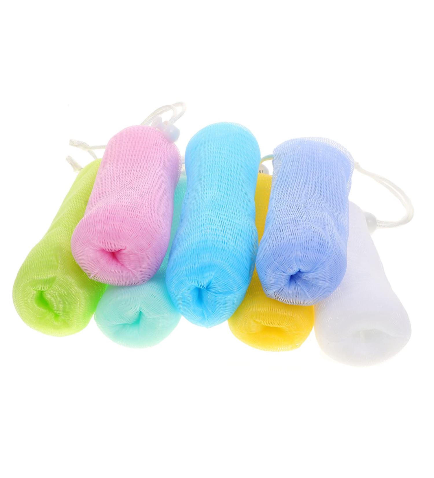 Baluue 7pcs Foaming Soap Mesh Bag Bar Soap Pouch Foam Dispenser Mesh Soap Bag Soap Saver Loofah Pp - Buy Online on SooperMarket.com