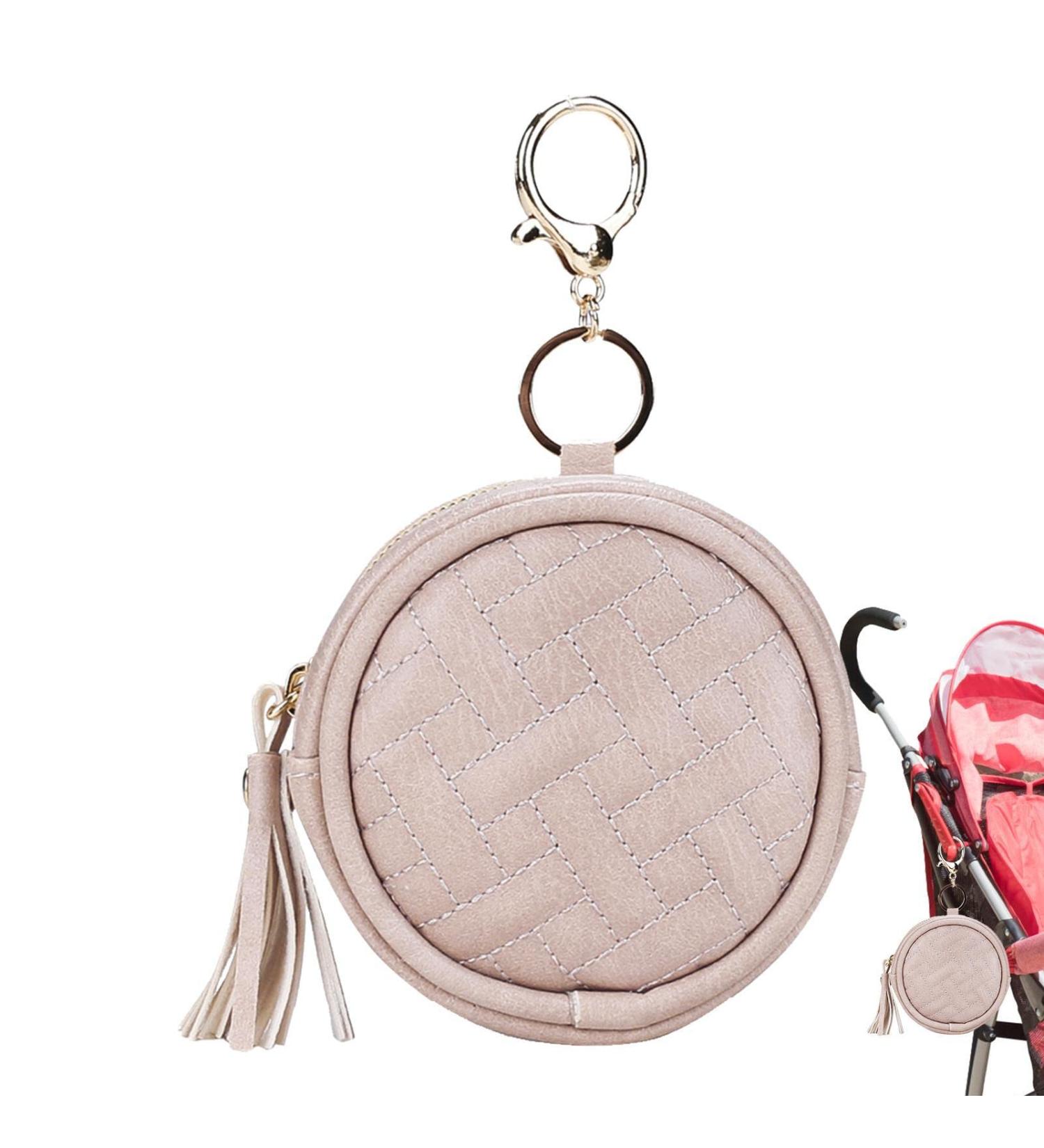 Fowybe Pacifier Bag | Pink Pacifier Holder & Key Storage for Diaper Bags - Secure & Convenient Solution - Buy Online on SooperMarket.com