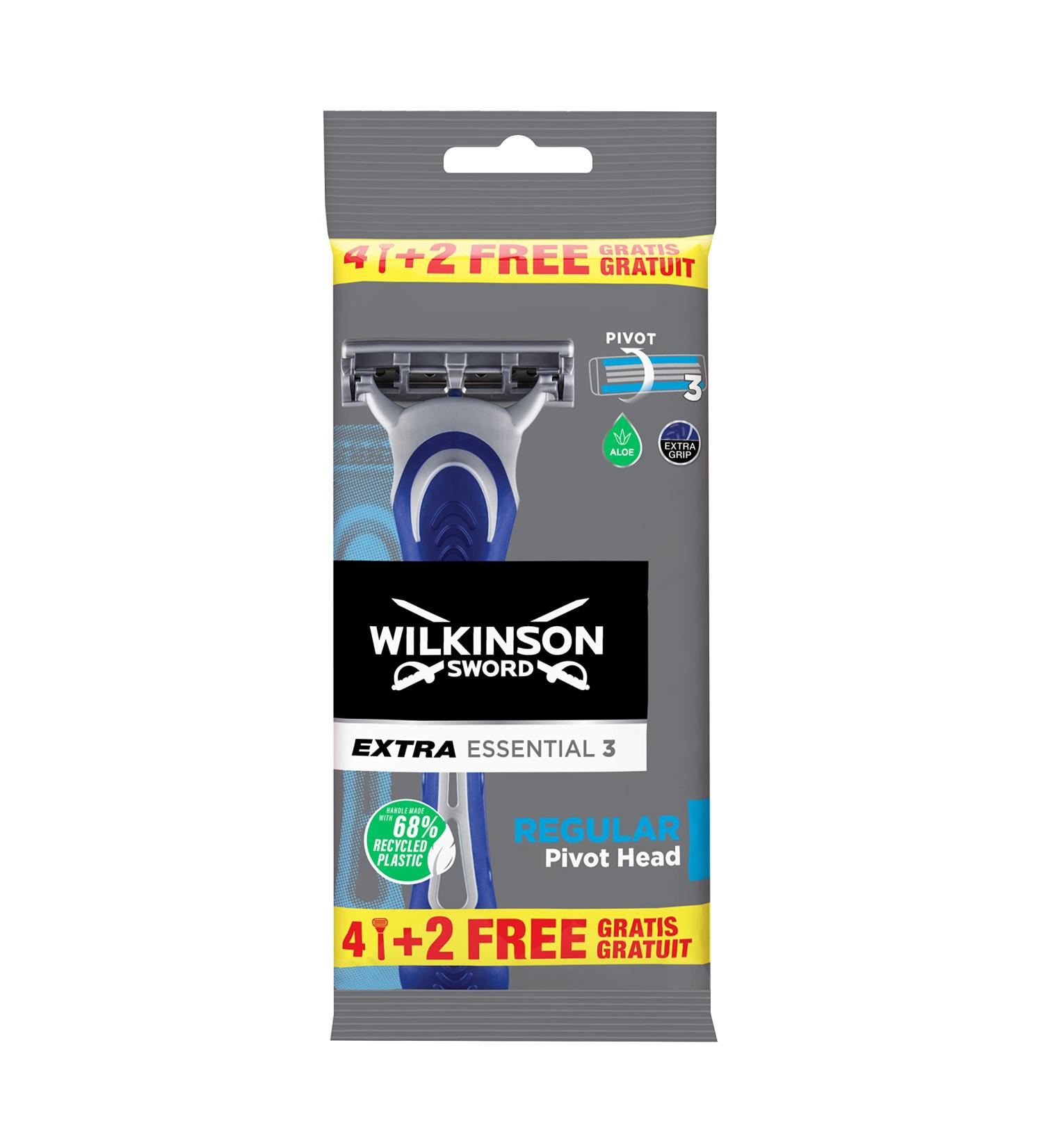 Shop Wilkinson Sword R&G Extra 3 X4+2 Essentials Razor - Premium Quality for Smooth Shaving | International Shipping Available - Buy Online on SooperMarket.com