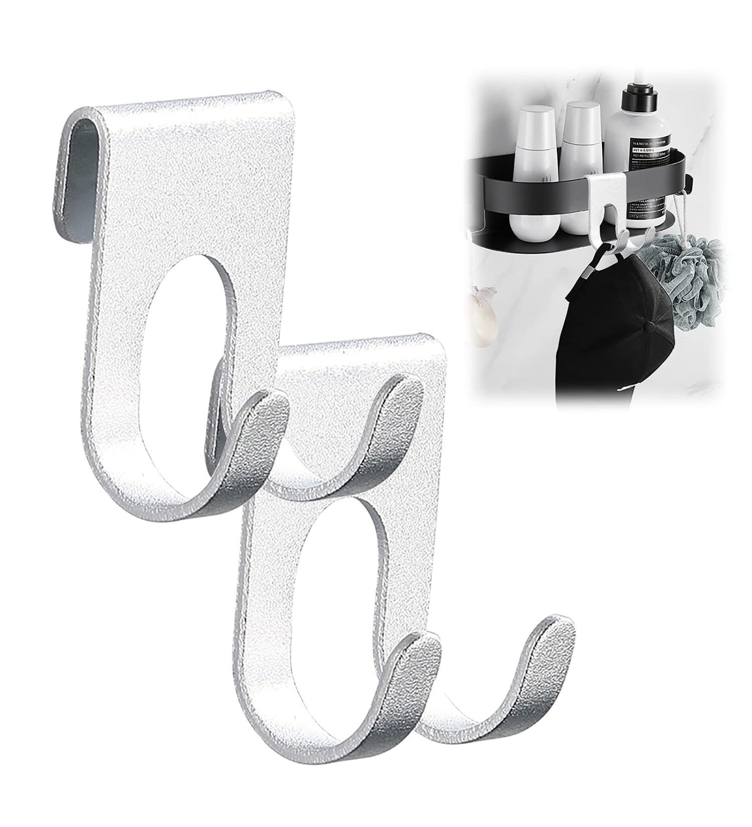 Razor Keeper Razorhaken Self-Adhesive Shower Hooks - Towel Organizer for Bathroom & Kitchen - Pack of 2 (Silver) - Buy Online on SooperMarket.com