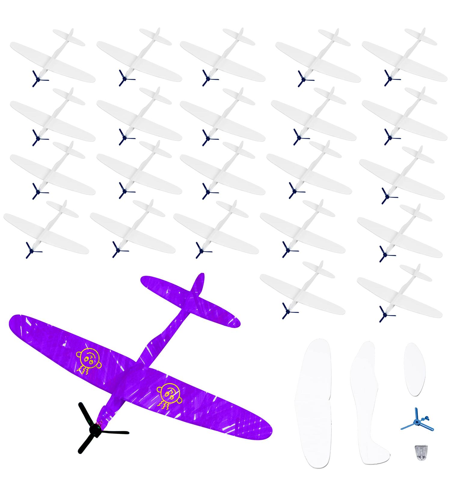Twiddlers 24 Styrofoam Gliders - Fun Craft Kits for Kids | Perfect Gifts & Activities for Children's Birthdays - Buy Online on SooperMarket.com
