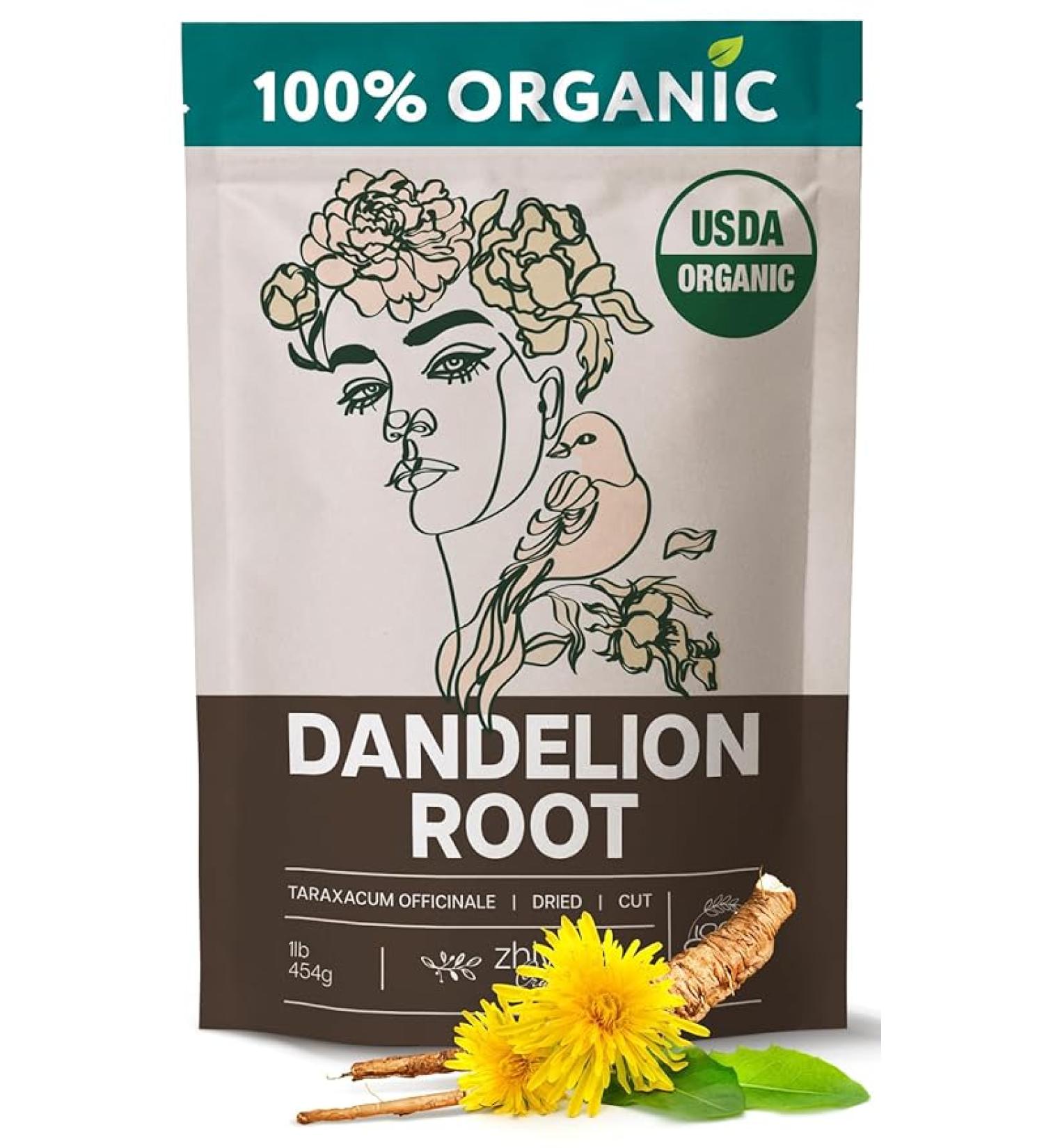 Organic Dandelion Root Tea - Liver Cleanse & Digestion Support (90 Cups) | Detox Tea - Buy Online on SooperMarket.com