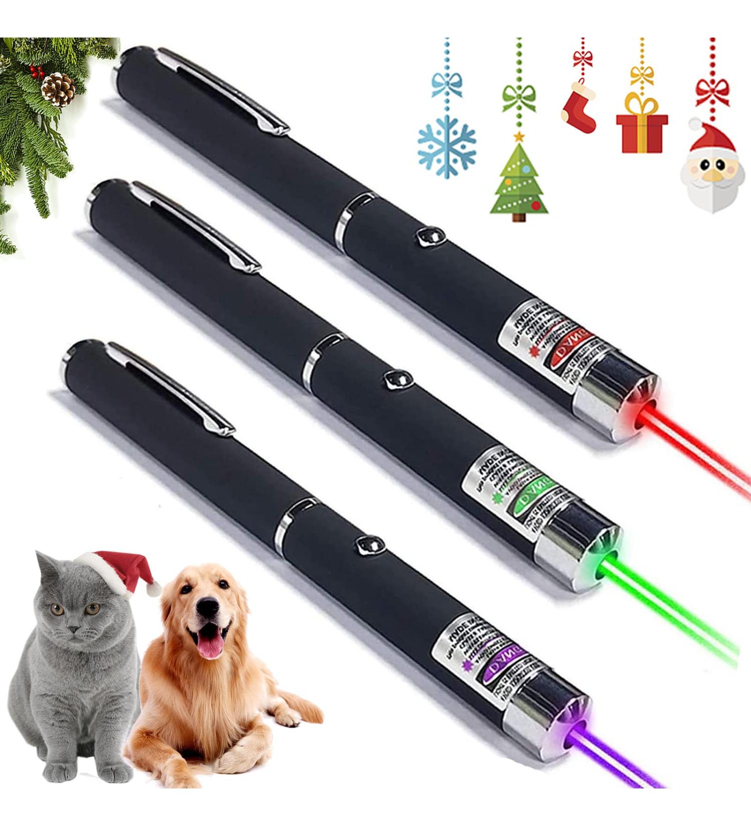 3 PCS Long Range Dot Clicker Toy Pen for Indoor Interactive Teaching - Green Red Violet | Cat Puppy Kitten Lazer Toy | Bright Clicker for Dog Cat Training Exercise - Buy Online on SooperMarket.com