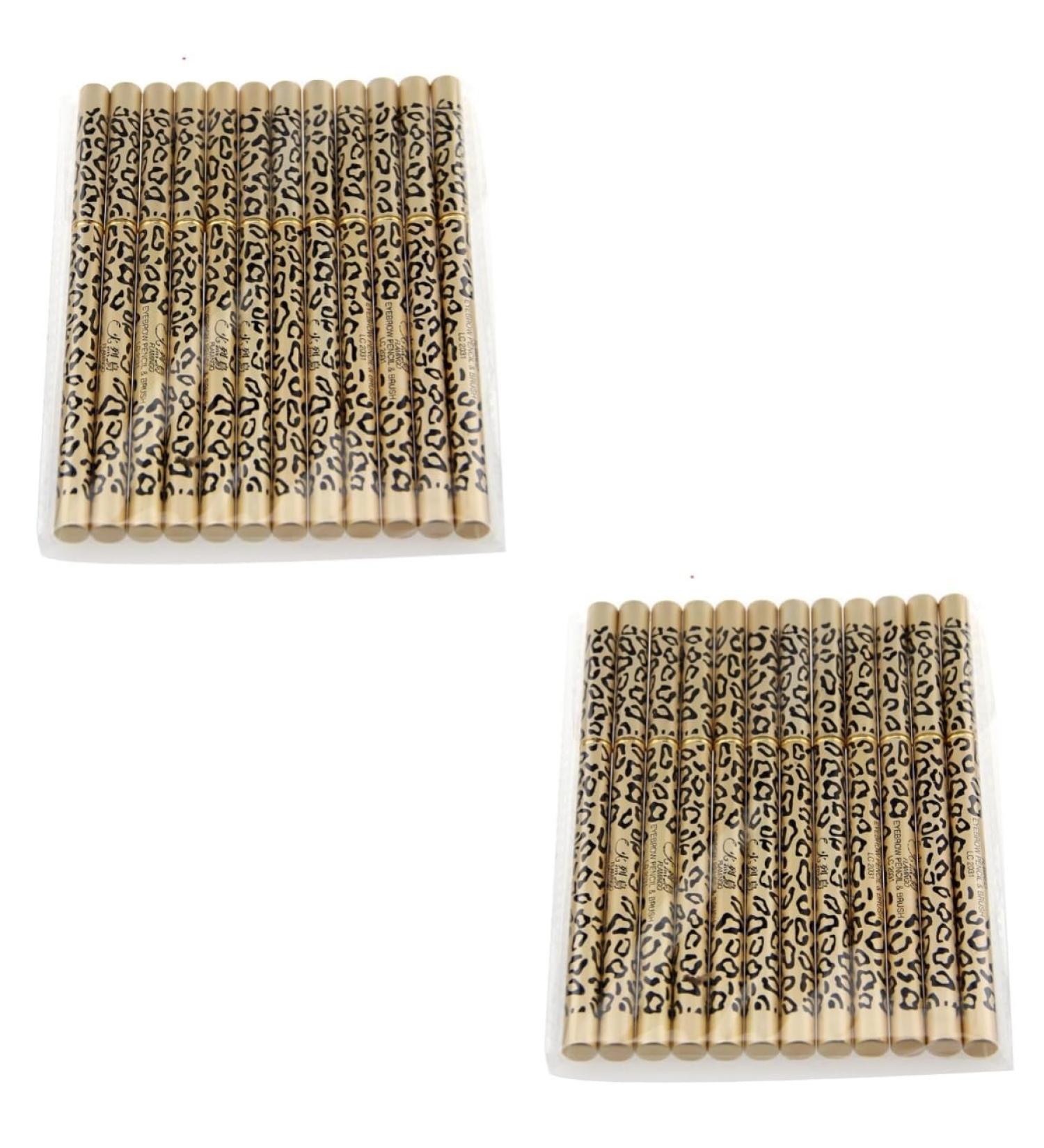 Angoily 2pcs Set 12pcs Brow Pencil Eyebrow Pen Eyeliner Pencil with Brush Iron Tube Double Head - Buy Online on SooperMarket.com