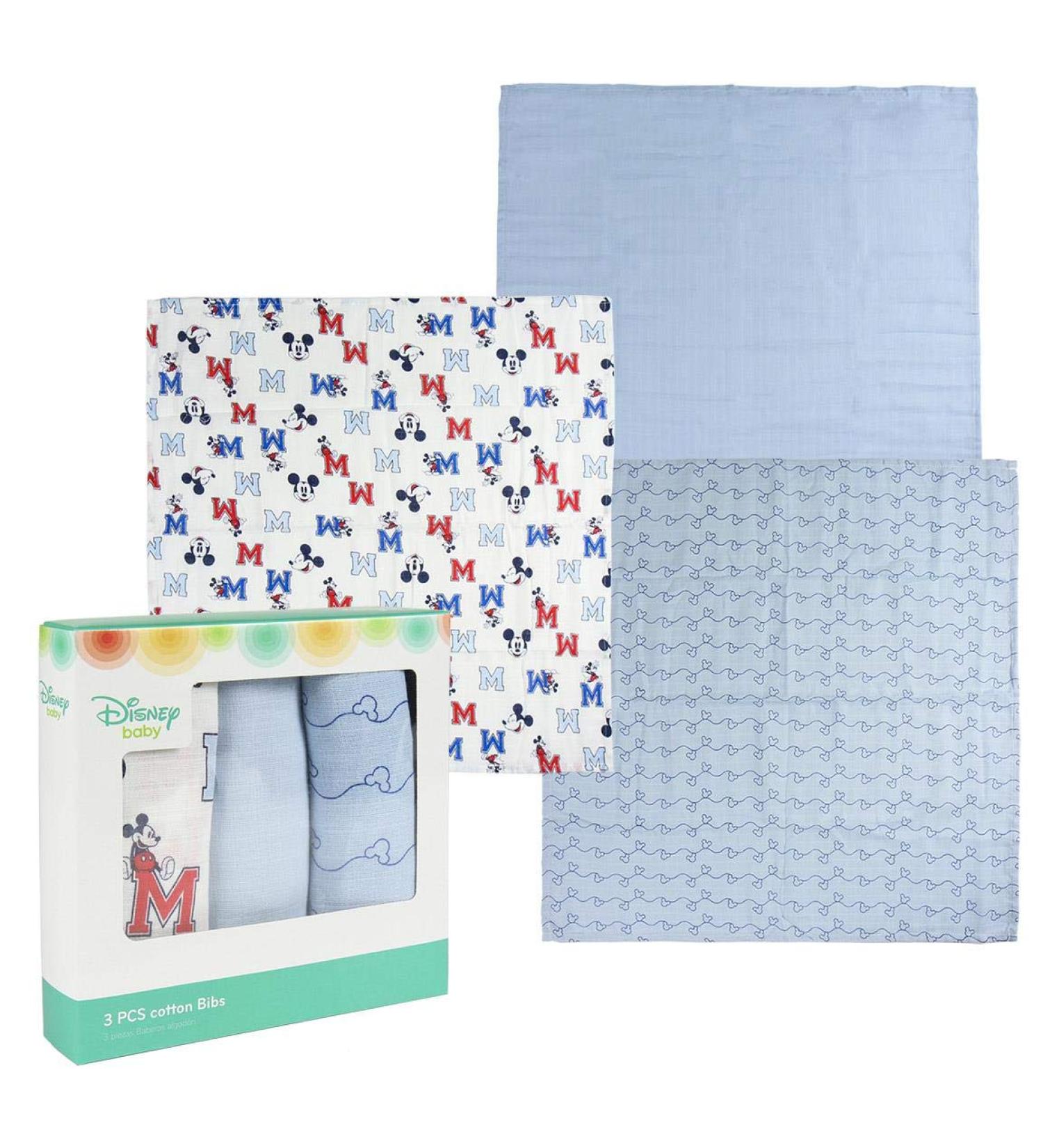 ARTESANIA CERDA Mickey Mouse Baby Boy's Muslin Neck Scarf Blue & Red (70x70 cm) - Buy Online on SooperMarket.com
