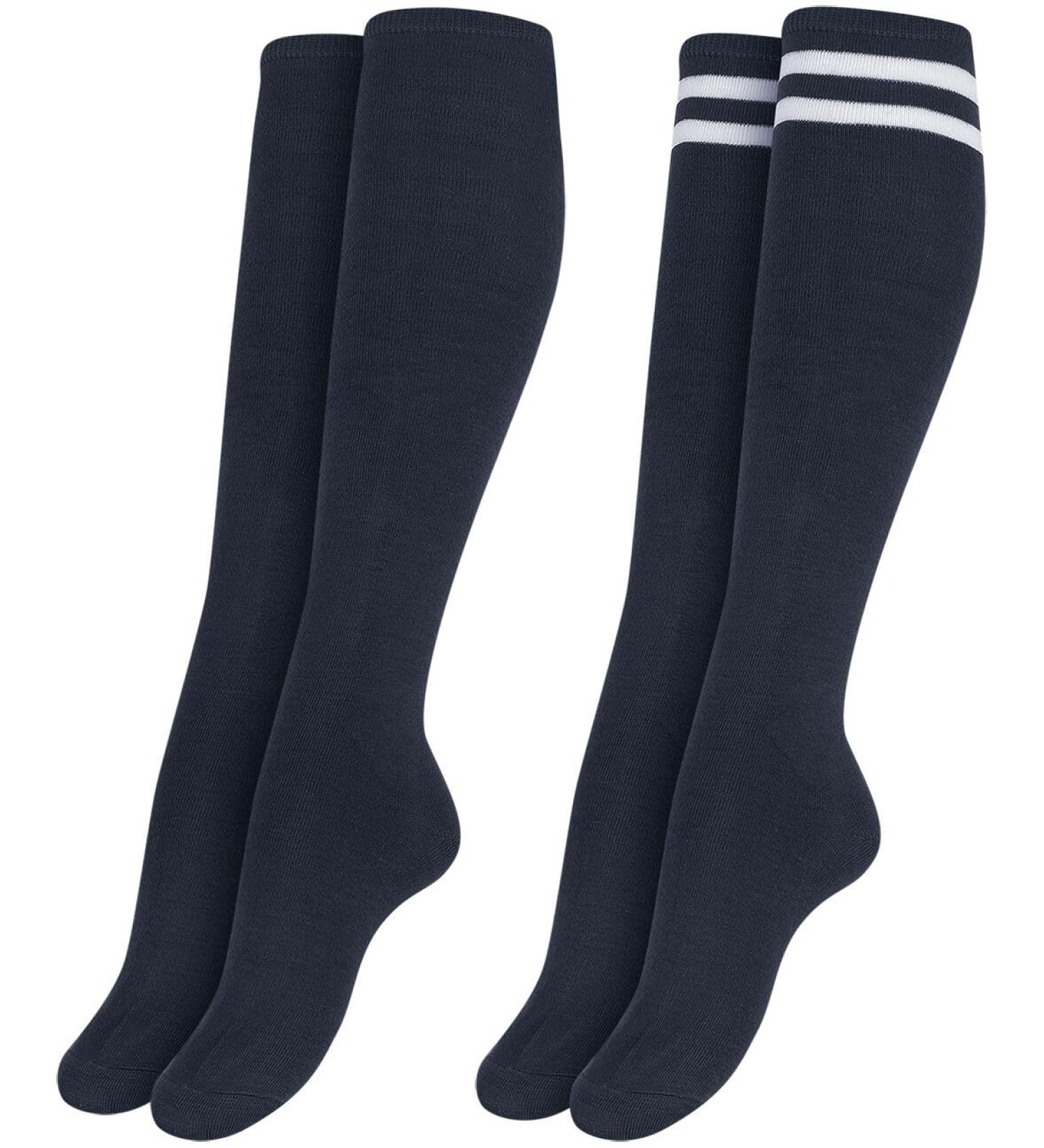 Buy Urban Classics Women's College Knee Socks - 2-Pack | Plain & Sporty Stripes | Multiple Colors & Sizes 35-42 - Buy Online on SooperMarket.com