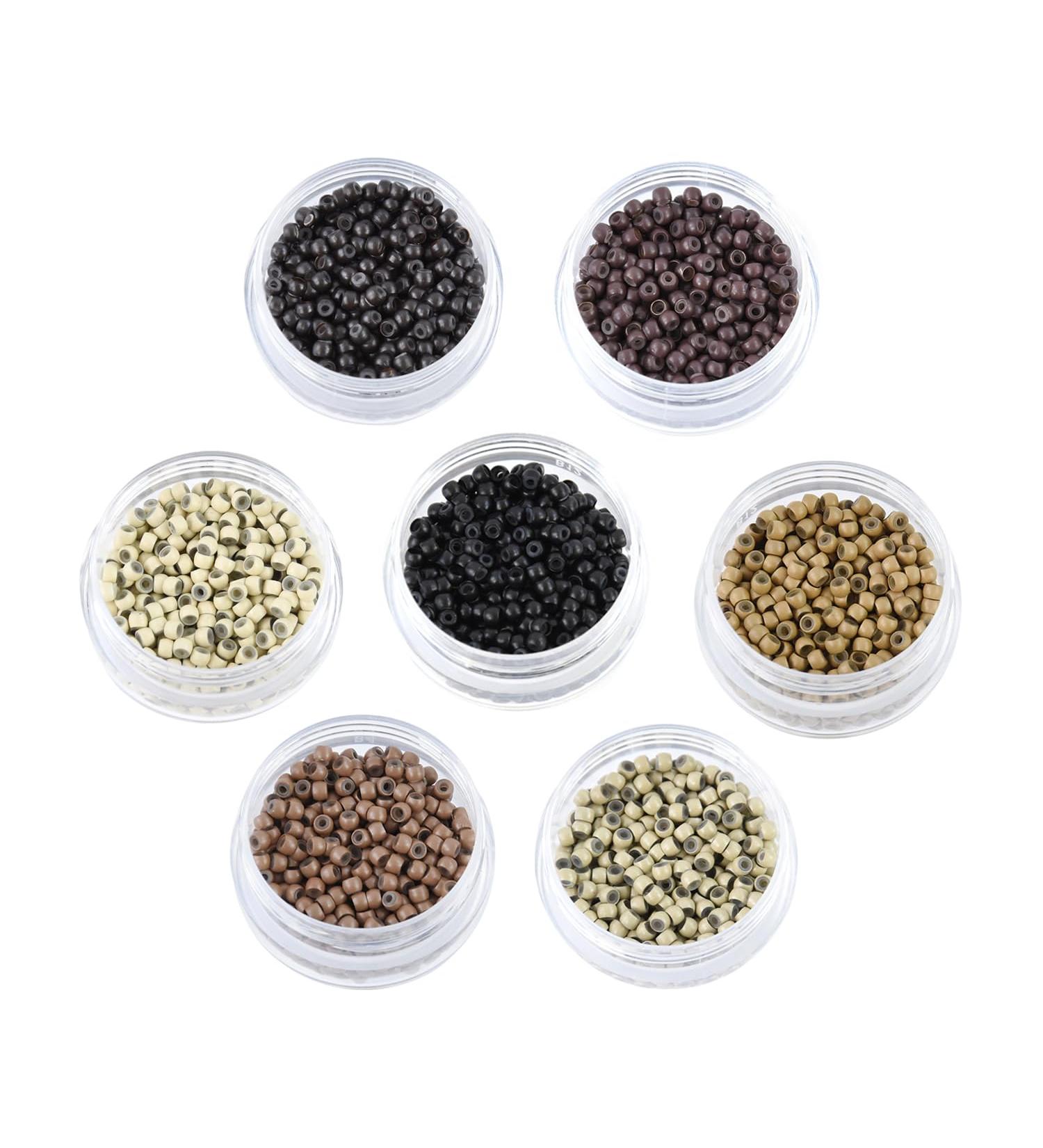 200pcs Dark Blonde Silicone Nano Rings Hair Extension Beads - 3.0mm Micro Rings Links - Buy Online on SooperMarket.com