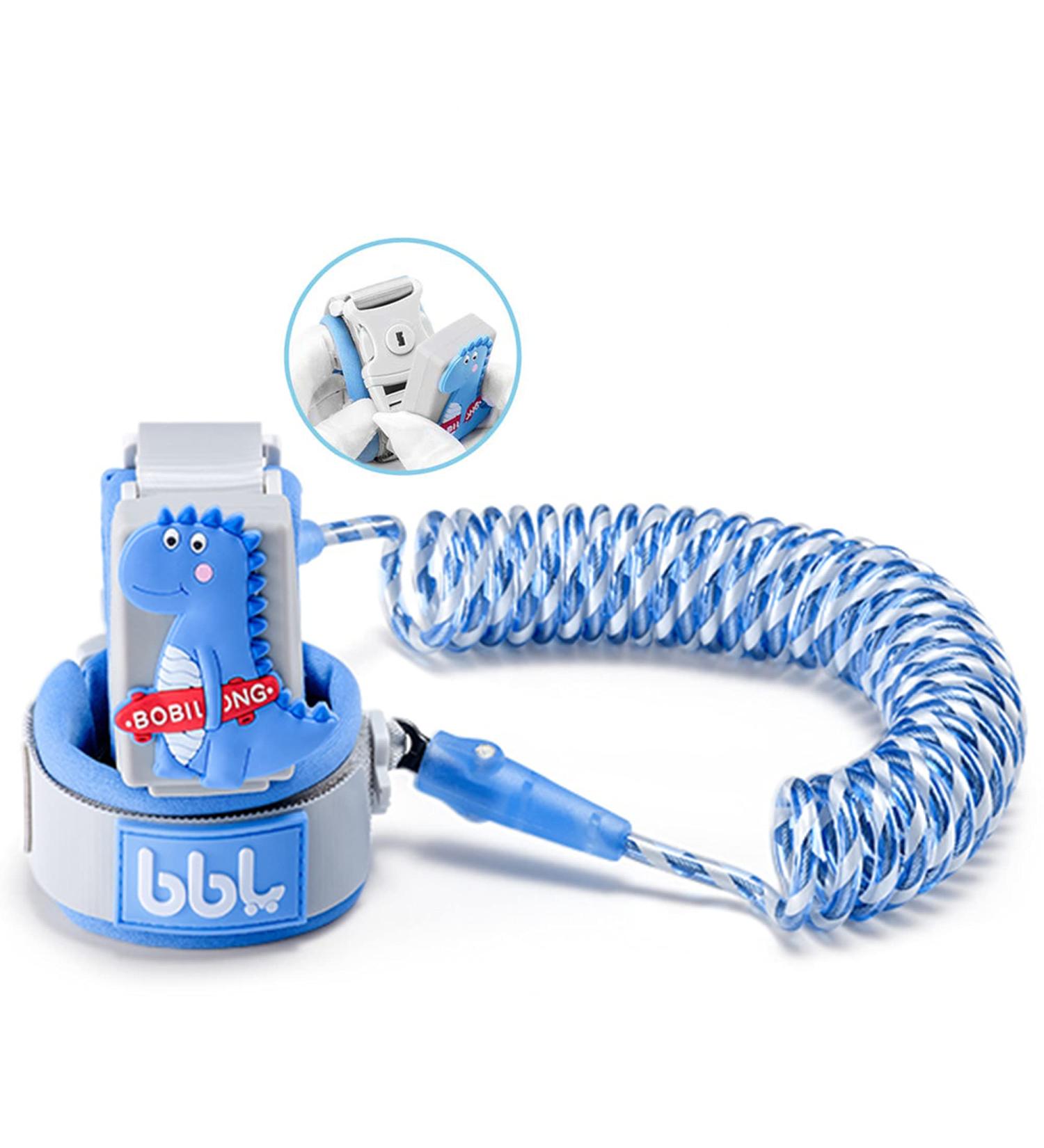 WSZCML Anti Lost Wrist Link with Key Lock | Reflective Toddler Safety Harness Rope Leash - Blue (2M/6.56 ft) - Buy Online on SooperMarket.com