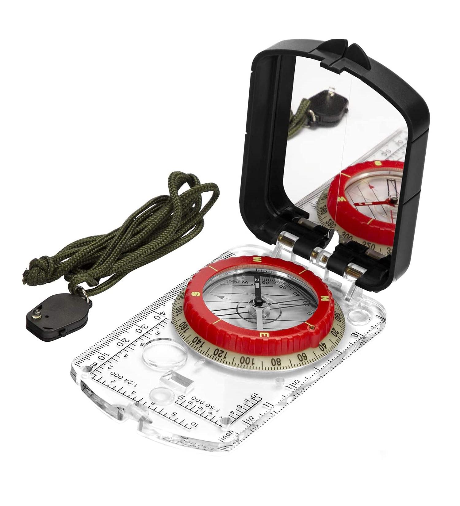 BIJIA Orienteering Map Compass -Sighting Mirror Compass with Adjustable Declination Clinometer and LED light for Hiking  Camping Orienteering Hunting Global Mountaineering Navigating and SAR training. - Buy Online on SooperMarket.com
