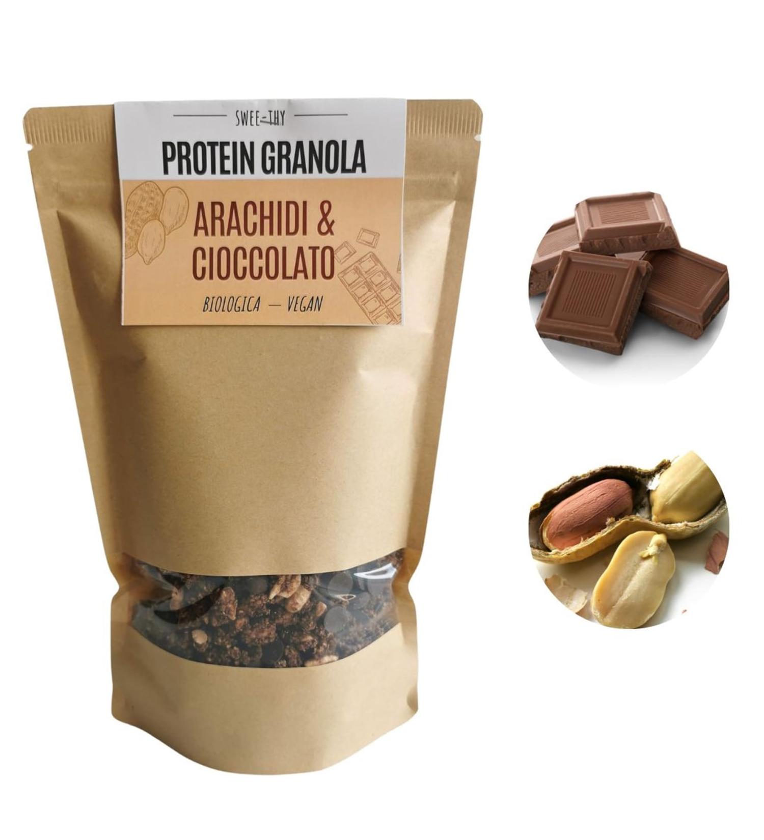 Organic Protein Grain Peanuts and Chocolate. 350 g