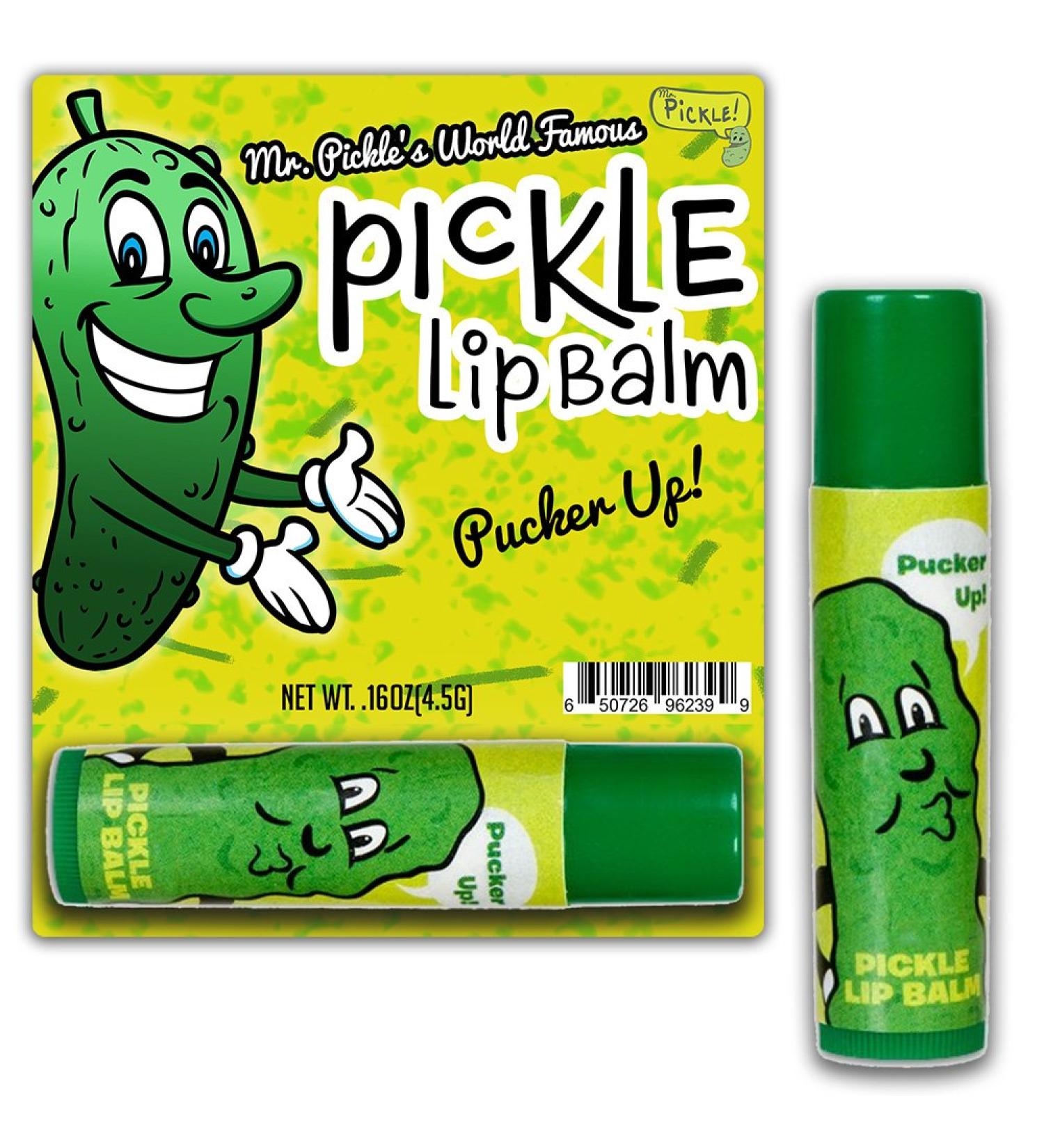 Dill Pickle Lip Balm   Pickle Gifts   Funny Gifts for Men   Flavored Lip Balm   Weird Stocking Stuffers   Funny Pickle Gifts   Dill Pickles   Unusual Gag Gifts   Unisex Gifts