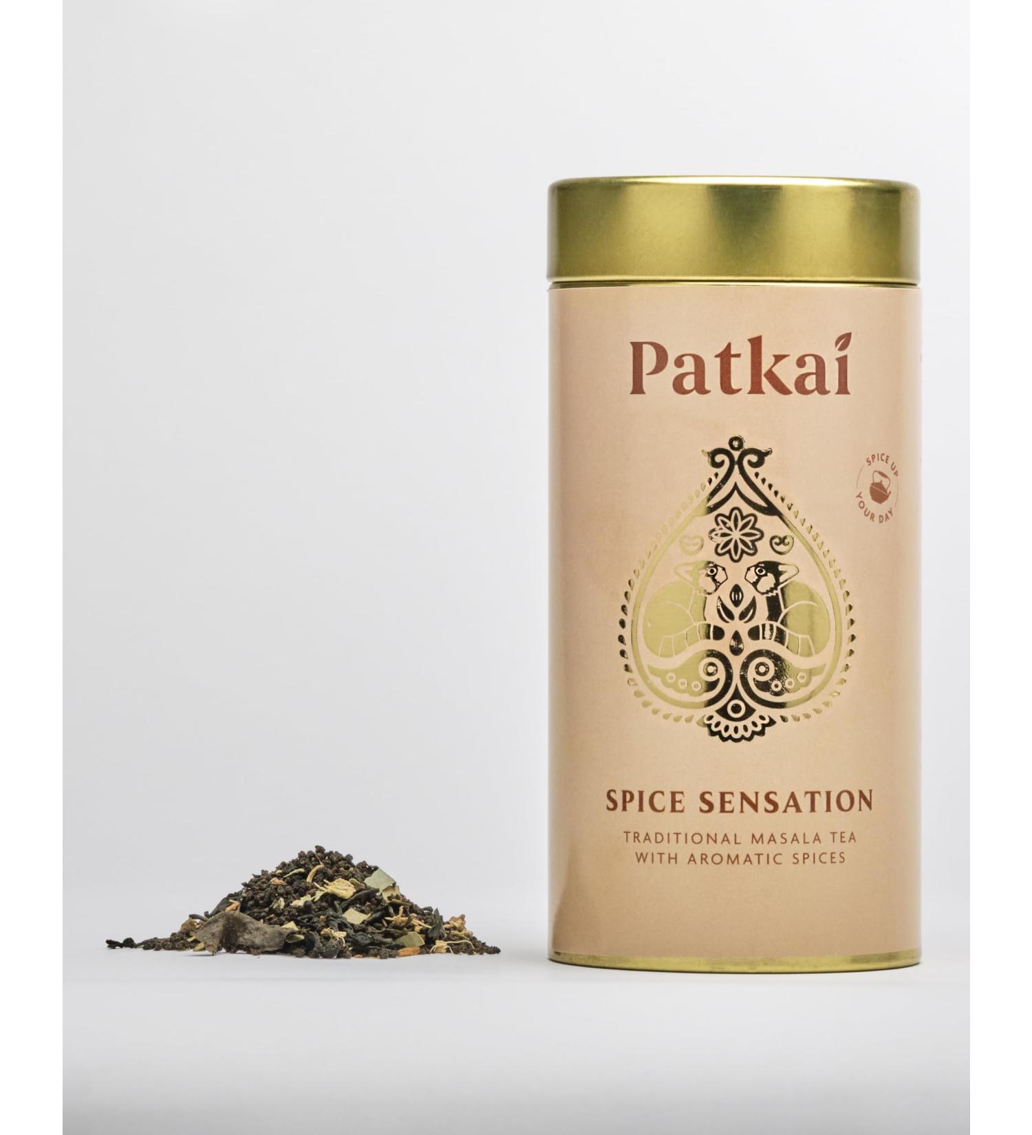 Patkai Tea - Spice Sensation (Loose Leaf Masala Tea popularly also called Masala Chai which is a blend of Assam Black Tea and Aromatic Spices - 100gm) - Buy Online on SooperMarket.com