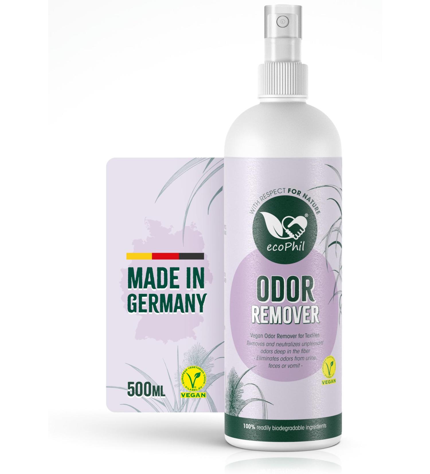 Organic Odor Remover for PETS | Unscented Vegan & Eco-Friendly | Ideal Pet Spray Odor Eliminator for Dog & Cat Urine | Removes Odor from Urine Feces & Vomit | Made in Germany | 500 ML - Buy Online on SooperMarket.com