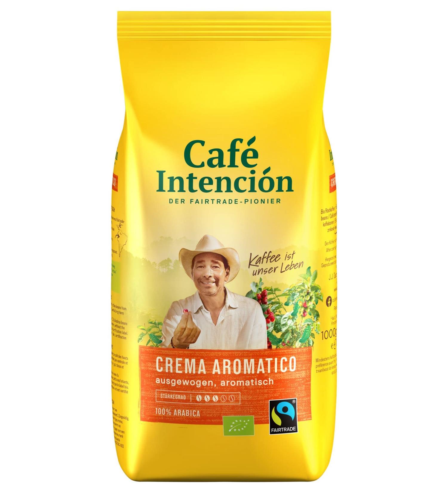Coffee CREMA AROMATICO from Caf Intenci n 4x1000g beans