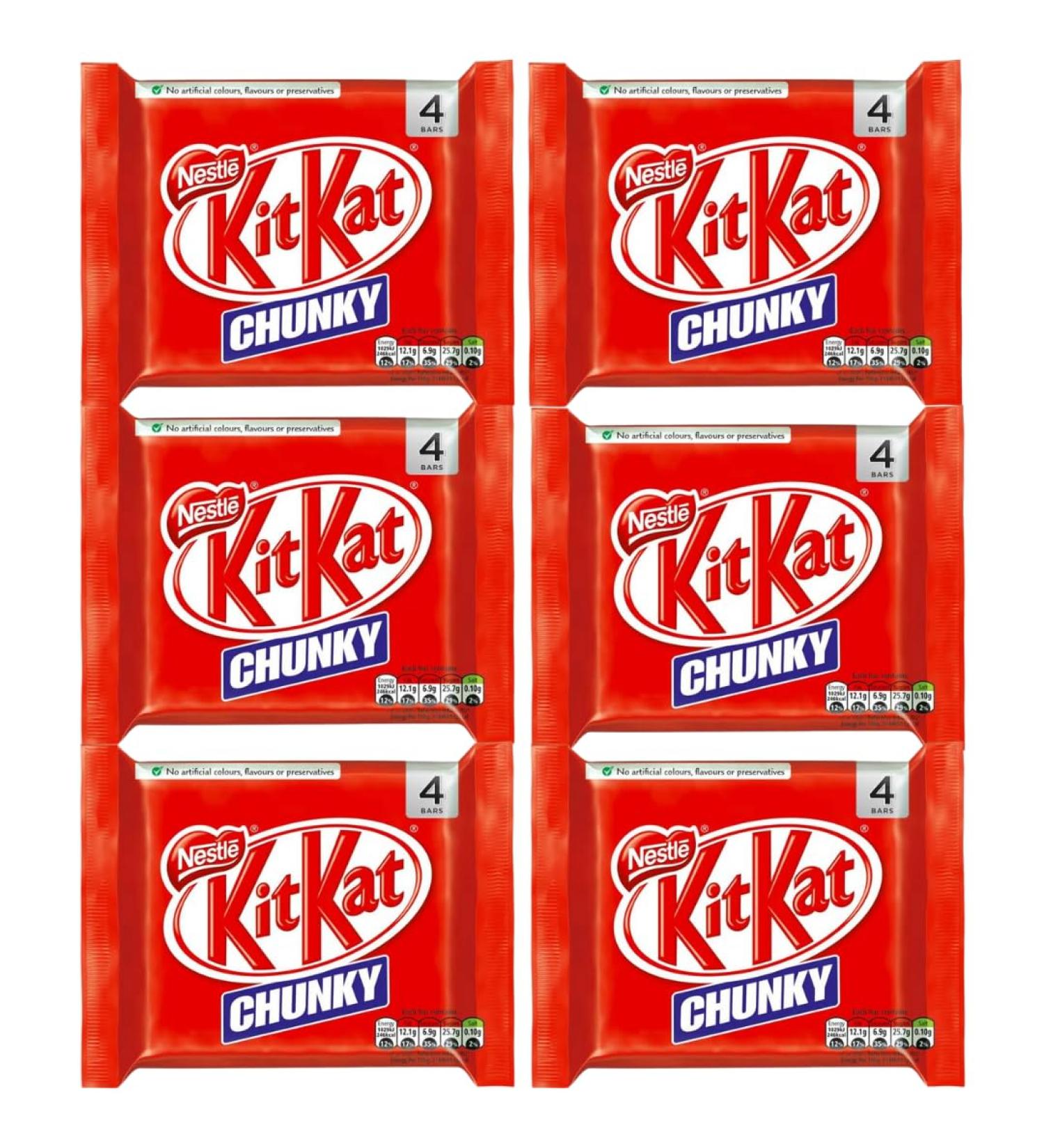 Chocolate Bar Bundle With Kit Kat Chunky 4 x 32g (6 Pack)