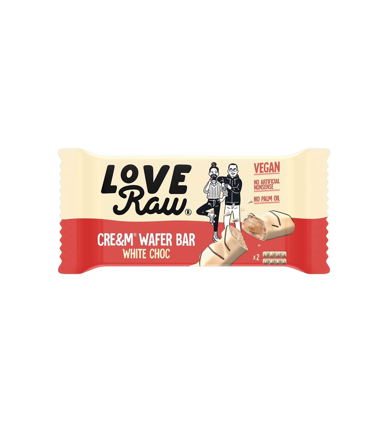 Love Raw Vegan White Chocolate Cream Wafer Bar 43g - Buy Online on SooperMarket.com