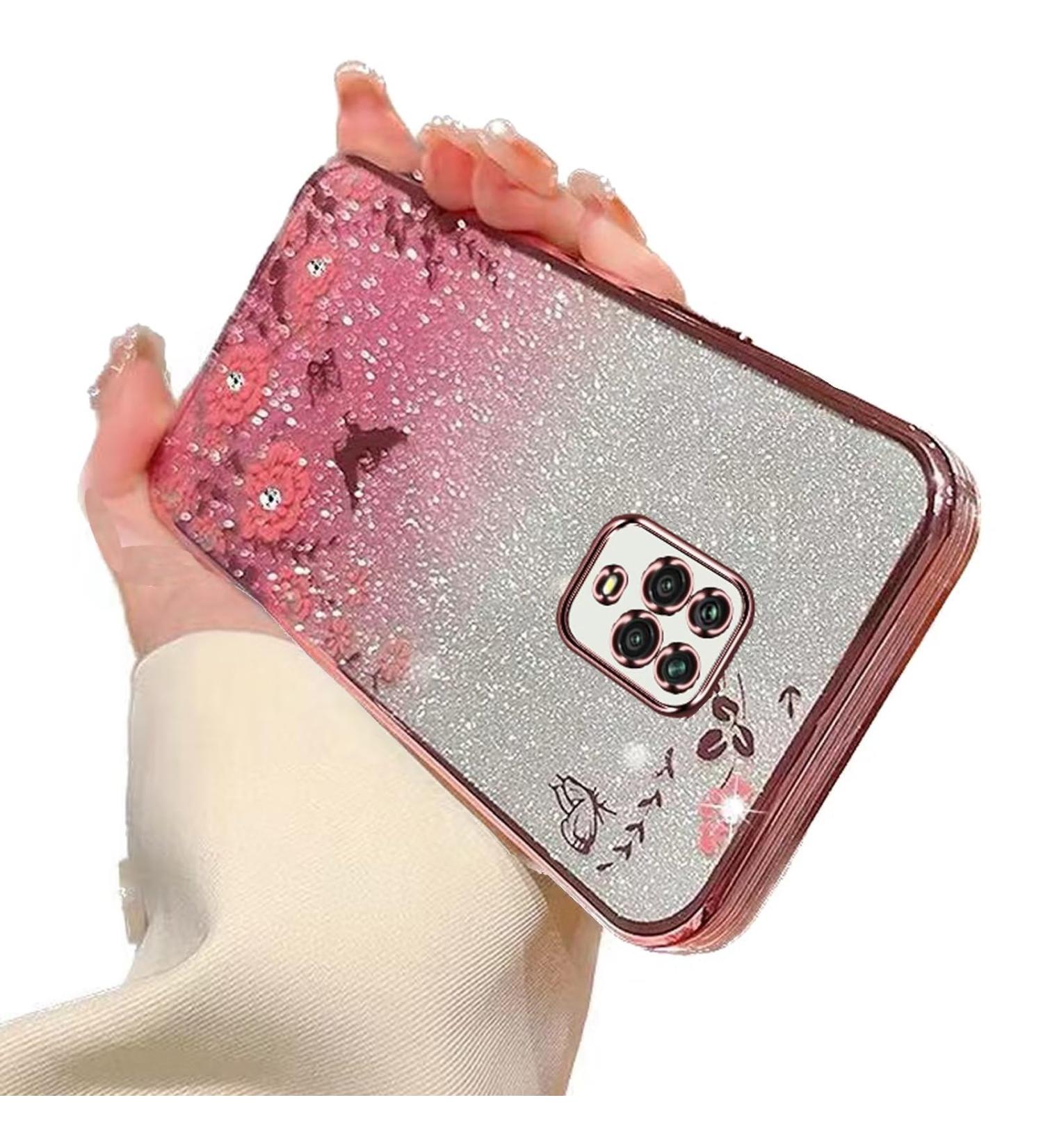 Buy Tivenfezk Glitter Diamond Case for Xiaomi Redmi 9 Pro - Sparkle Flower Butterfly Soft Silicone Protective Cover - Buy Online on SooperMarket.com
