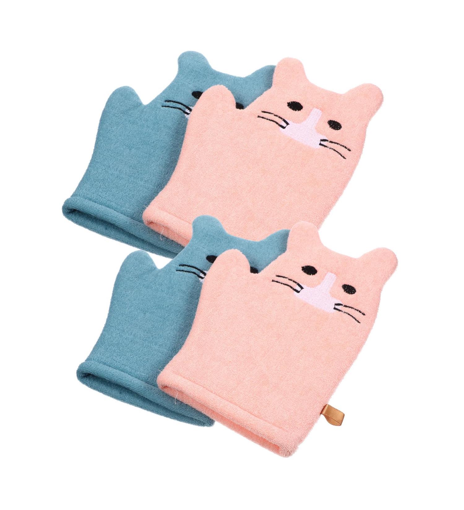 Housoutil 10 Pairs Cartoon Body Scrubbing Mitts - Child Bath Wipes & Sponge Shower Supplies for Clean & Fun Bath Time - Buy Online on SooperMarket.com
