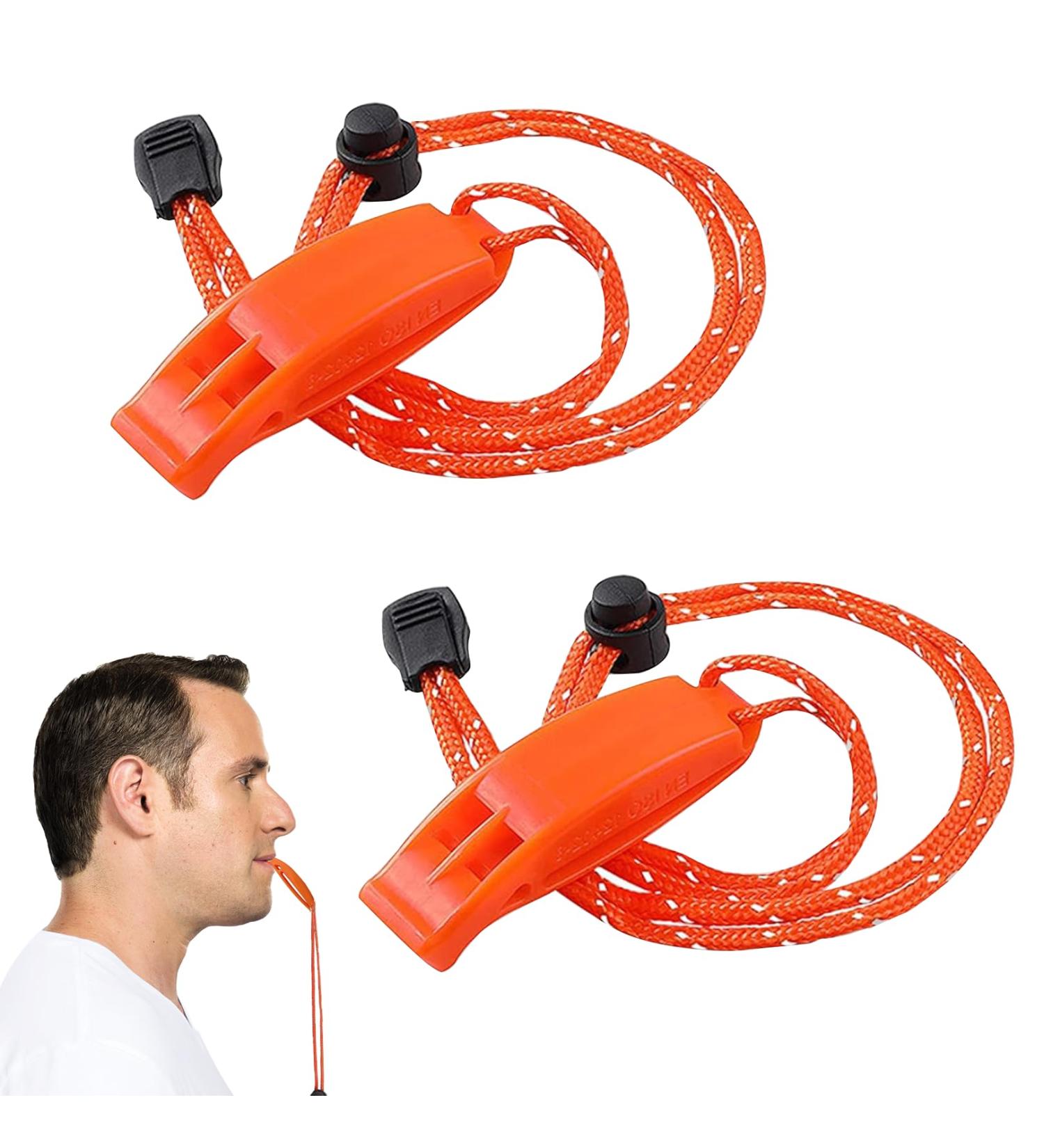 Brohiazao Emergency Signal Pipe Set - 2 Adjustable Reflective Safety Pipes with Whistle | Ideal for Rescue & Training - Buy Online on SooperMarket.com