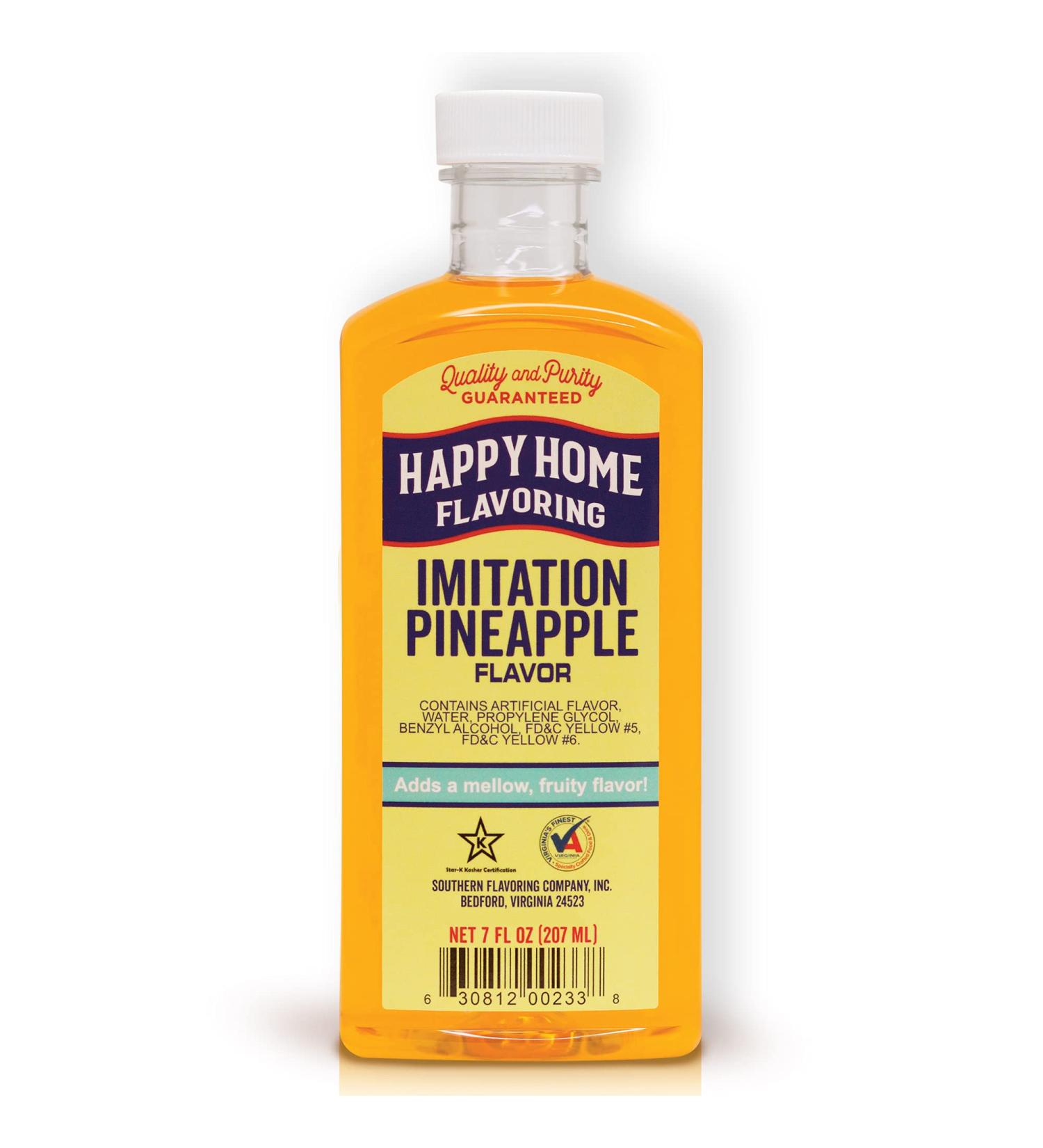 Happy Home Imitation Pineapple Flavoring  Non-Alcoholic  Certified Kosher  7 oz. - Buy Online on SooperMarket.com