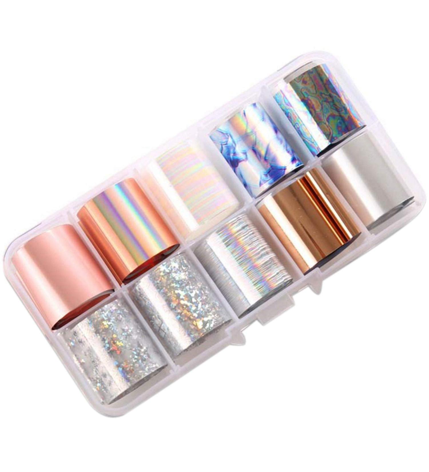 Wispbreeze 10 Grid Nail Star Paste Color Transfer Film UV Gel Nail Sticker Nail Diy Art Decoration 2.5x100cm 17 - Buy Online on SooperMarket.com