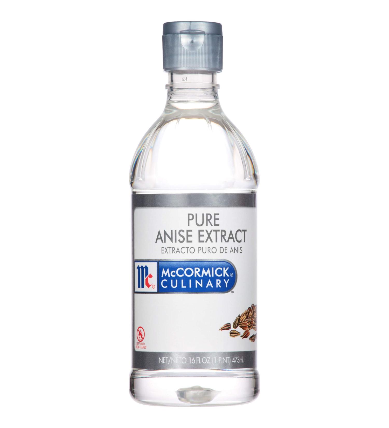 McCormick Culinary Pure Anise Extract 16 fl oz - Baking Essential with Subtle Licorice Flavor - 16 Fluid Ounce Bottle - Buy Online on SooperMarket.com