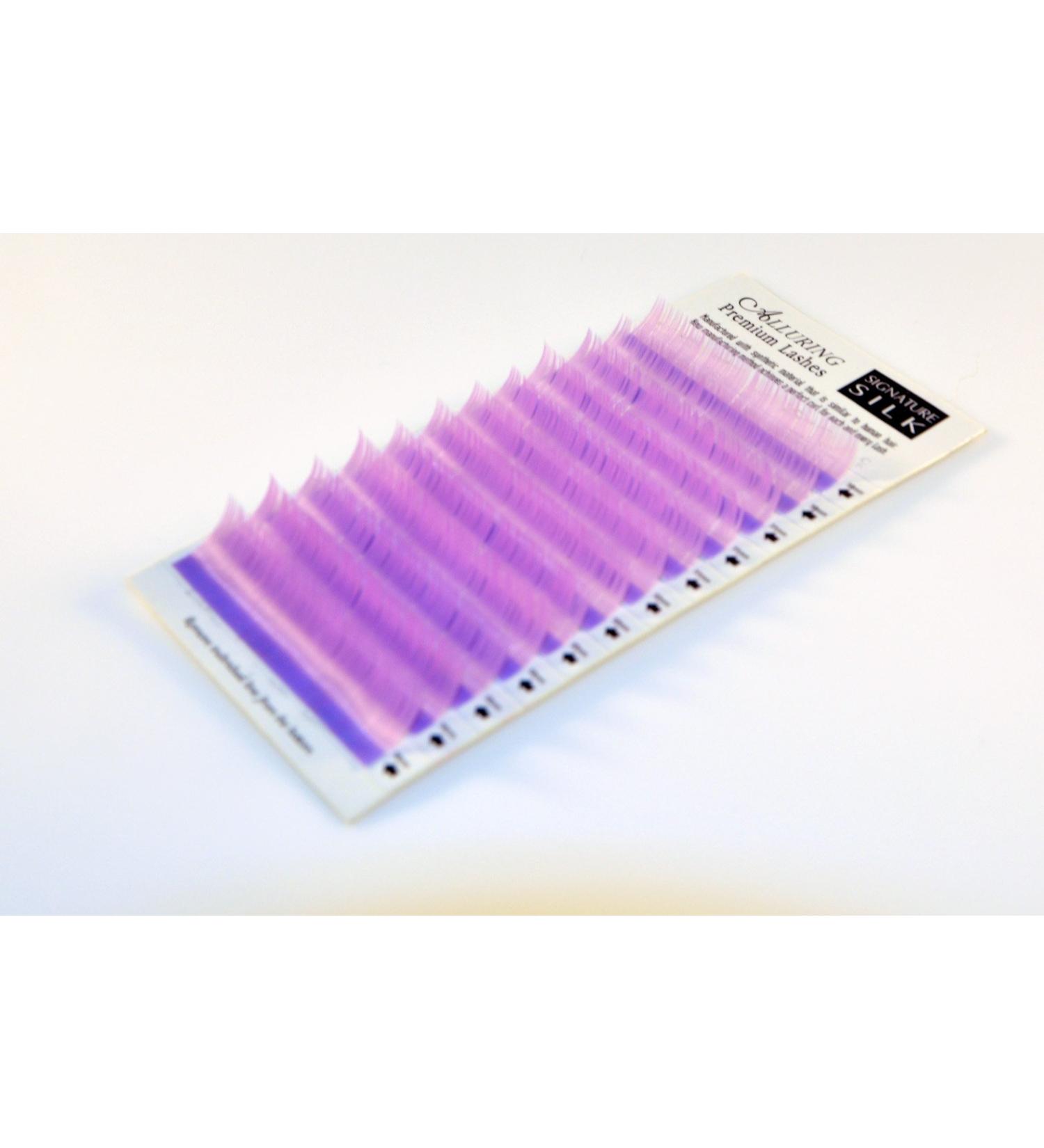 Alluring Mixed Size Color Lashes for Eyelash Extenions (C Curl - Mix 0.20mm thickness (10mm to 14mm) Lilac (light purple)) C Curl - Mix (10mm to 14mm) Lilac (light purple)