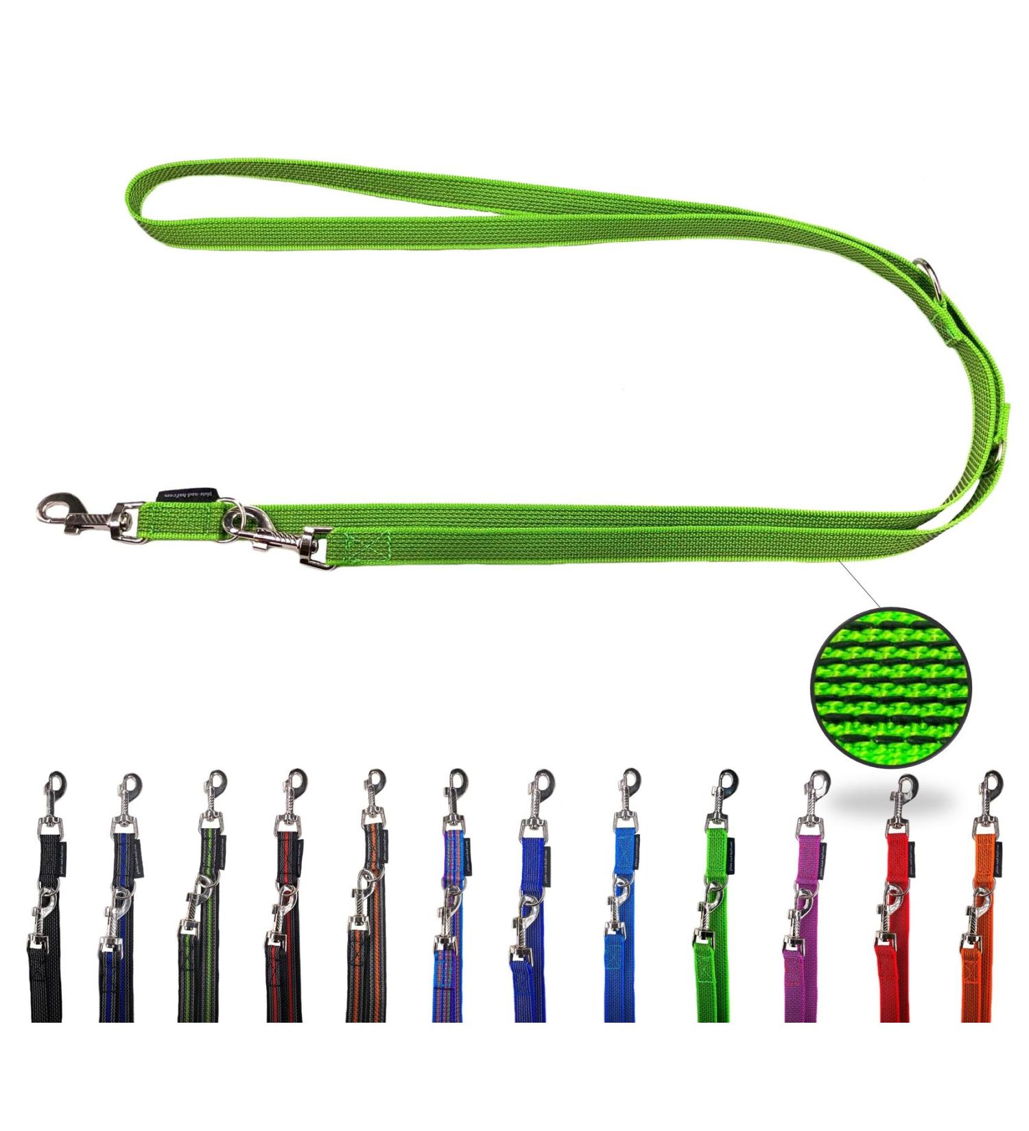 Adjustable Dog Leash - Double-Lined for Medium & Large Dogs | 2m Neon Green | Durable & Comfortable - Buy Online on SooperMarket.com