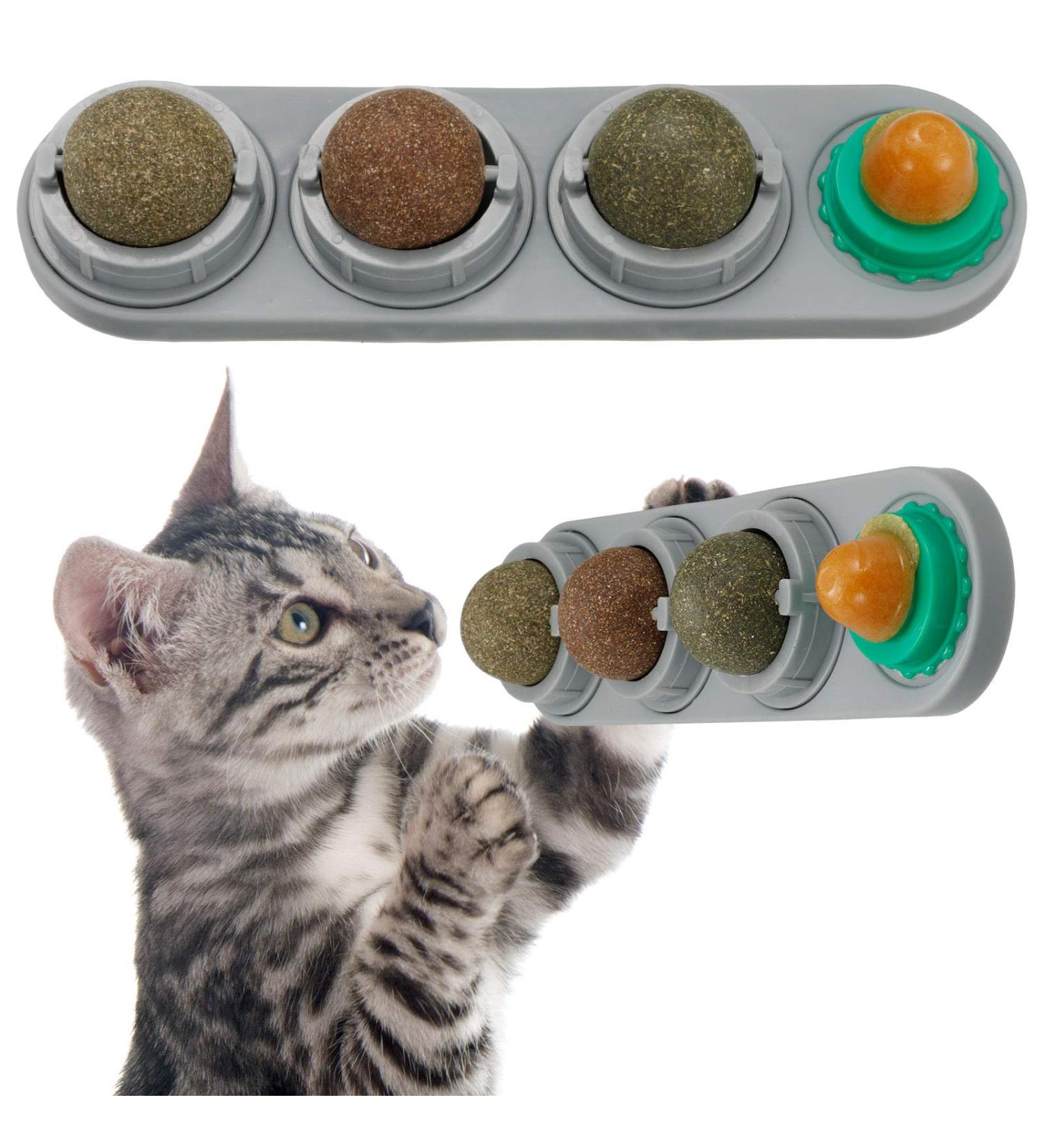 Chutoral Rotatable Catnip Balls Toy - Licking Treats & Edible Catnip Balls for Cats and Kittens - Buy Online on SooperMarket.com