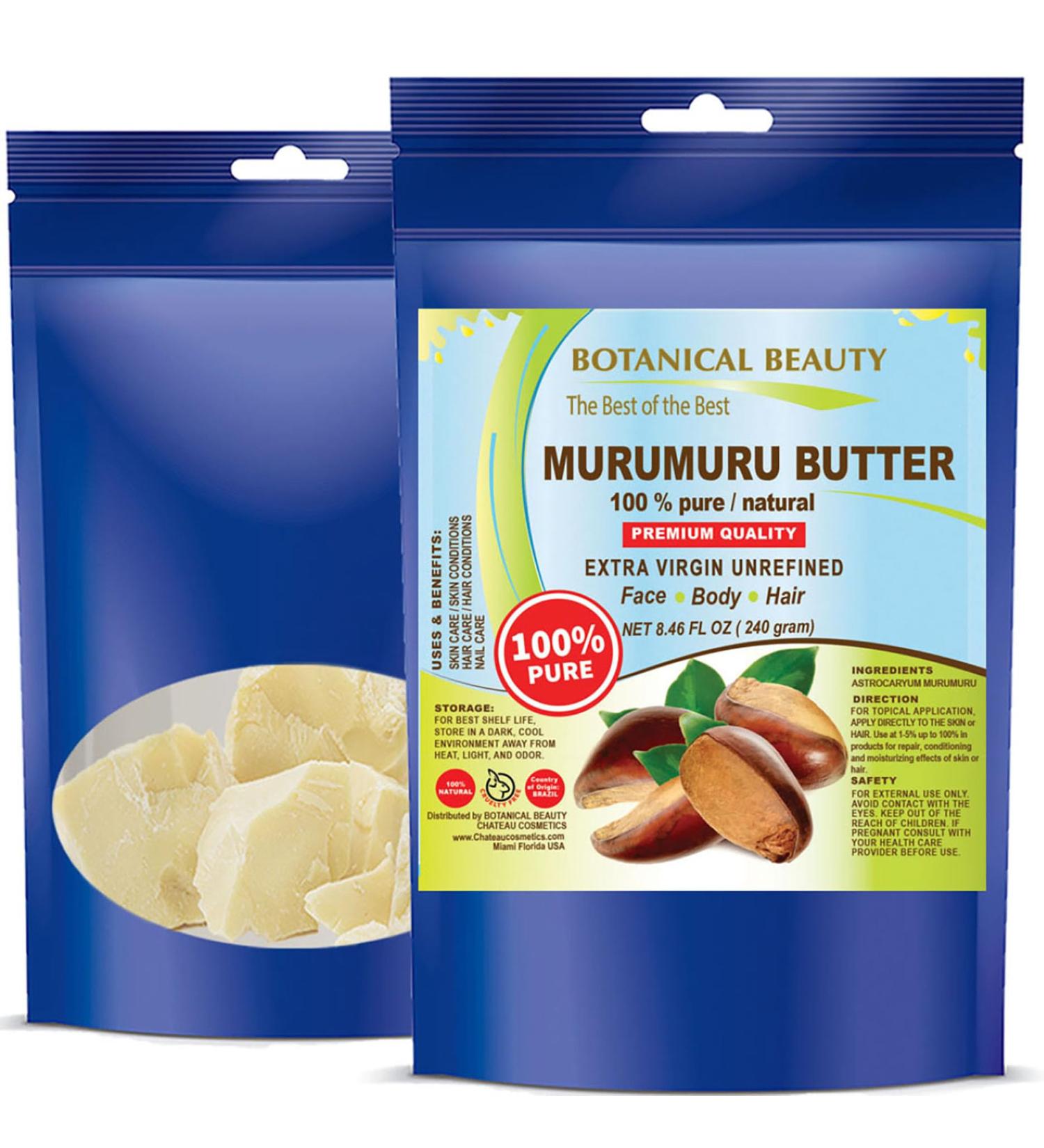 Organic Murumuru Butter - 100% Pure Natural Moisturizer for Skin Hair & Lips | Vegan Unrefined RAW - 8.46 oz - Buy Online on SooperMarket.com