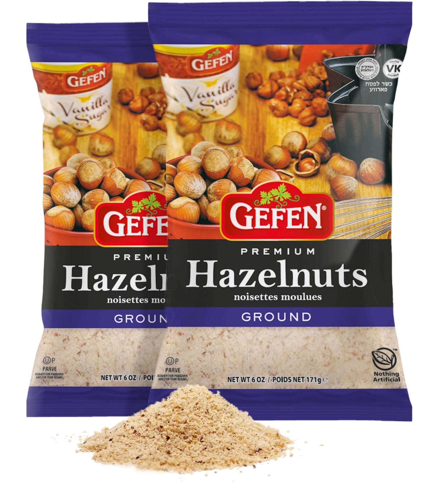 Gefen Premium Ground Hazelnuts 6oz (2 Pack) - Gluten Free & Kosher for Passover - Buy Online on SooperMarket.com