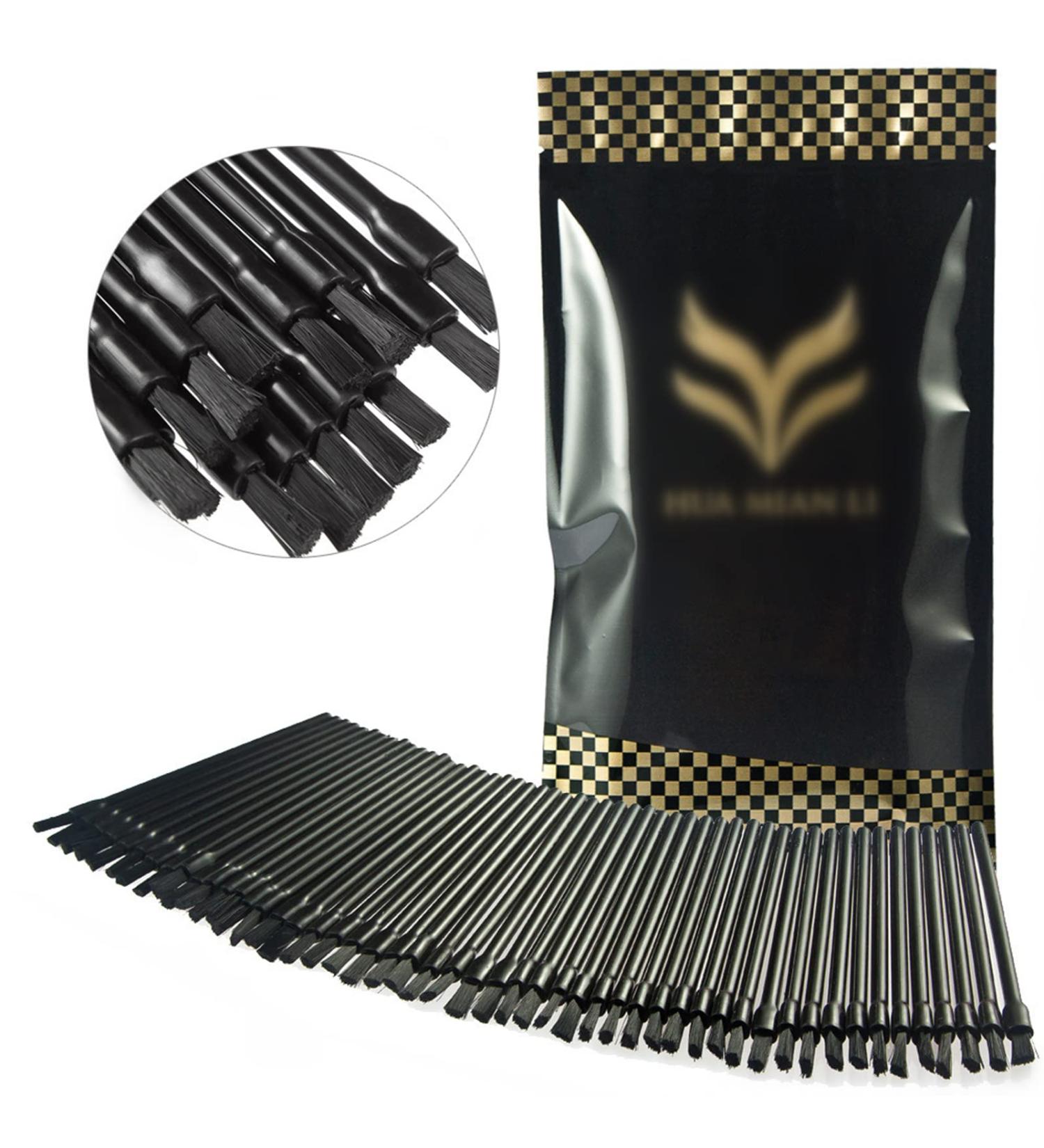 Pure Vie 100 Pieces Disposable Lip Brushes Lipstick Gloss Wands Applicator Makeup Tool Kits Black - Buy Online on SooperMarket.com
