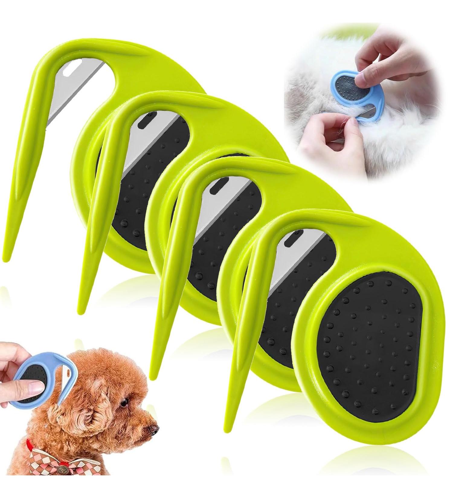 4PCS PET Knotting Comb Set - Steel Blade De-Filzer & Knot Remover for Cats | Perfect Grooming Tool for Removing Mats & Tangles - Buy Online on SooperMarket.com