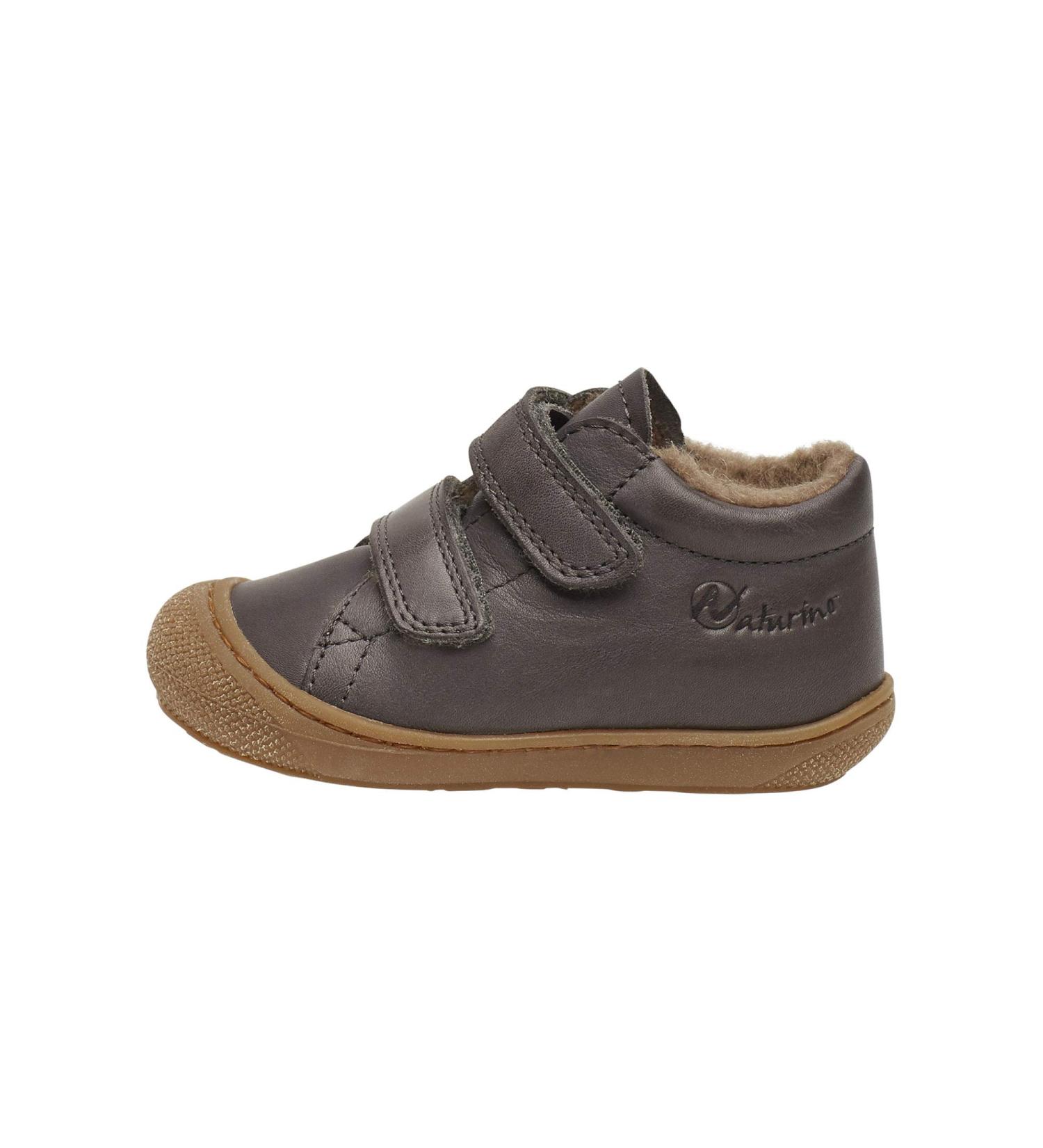 Naturino Cocoon VL Leather First Steps Shoes - 4 UK Grey - Buy Online on SooperMarket.com