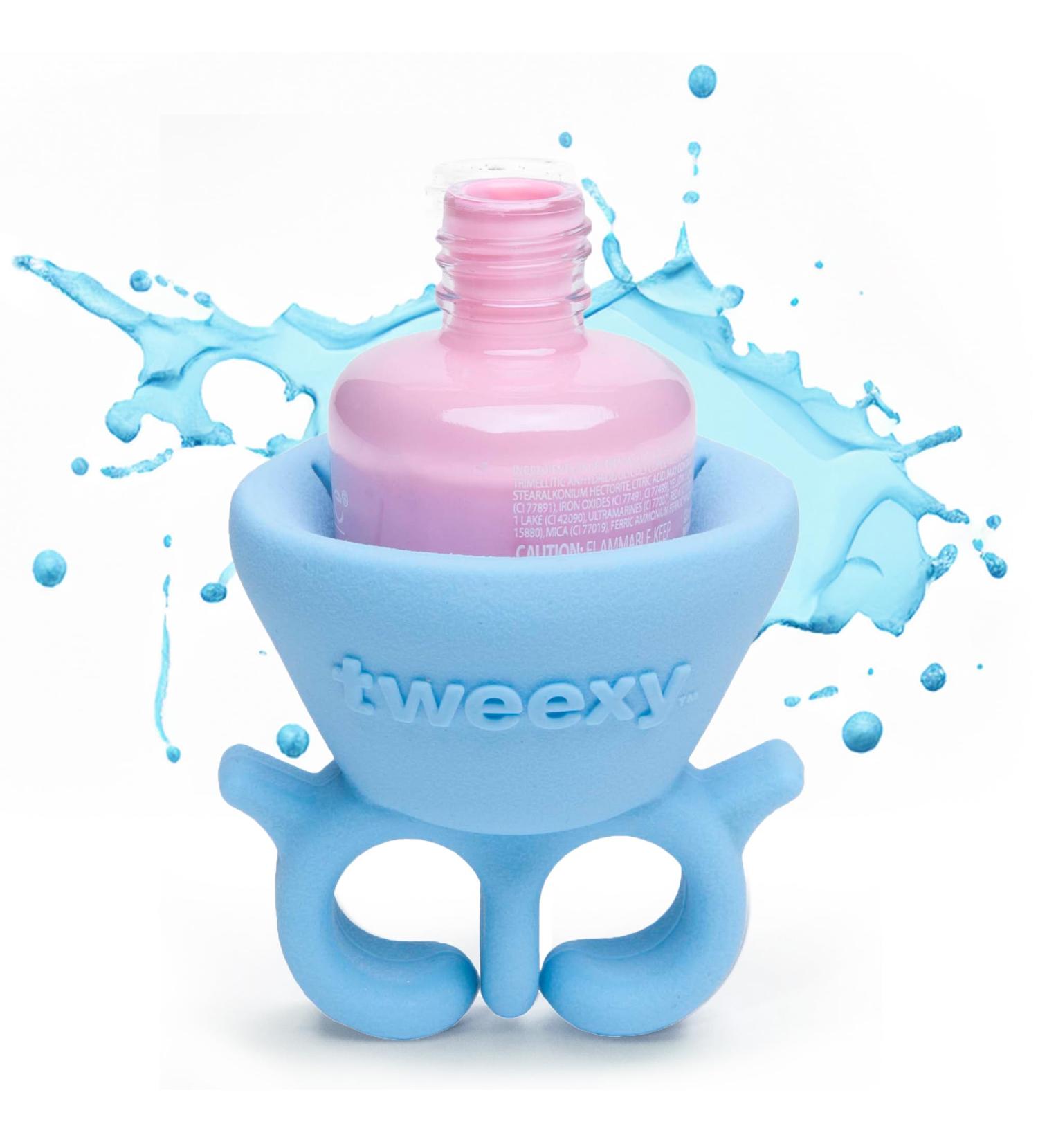 Tweexy Wearable Nail Polish Holder - Island Blue | Fingernail Manicure & Pedicure Tool - Buy Online on SooperMarket.com