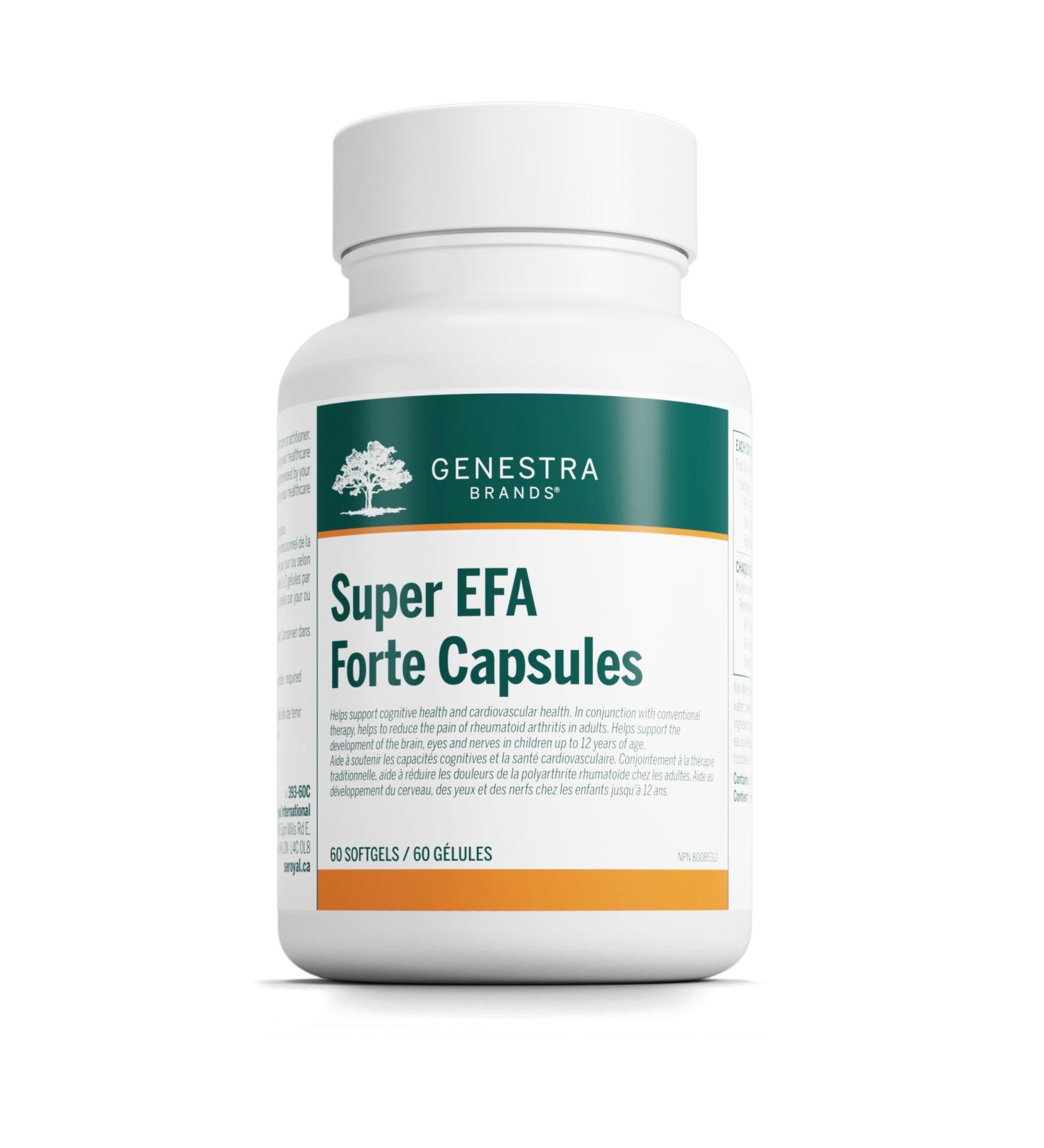 Genestra Brands - Super EFA Forte Capsules - Fish Oil Formula to Support Cognitive Cardiovascular and Joint Health - 60 Softgel Capsules - Buy Online on SooperMarket.com