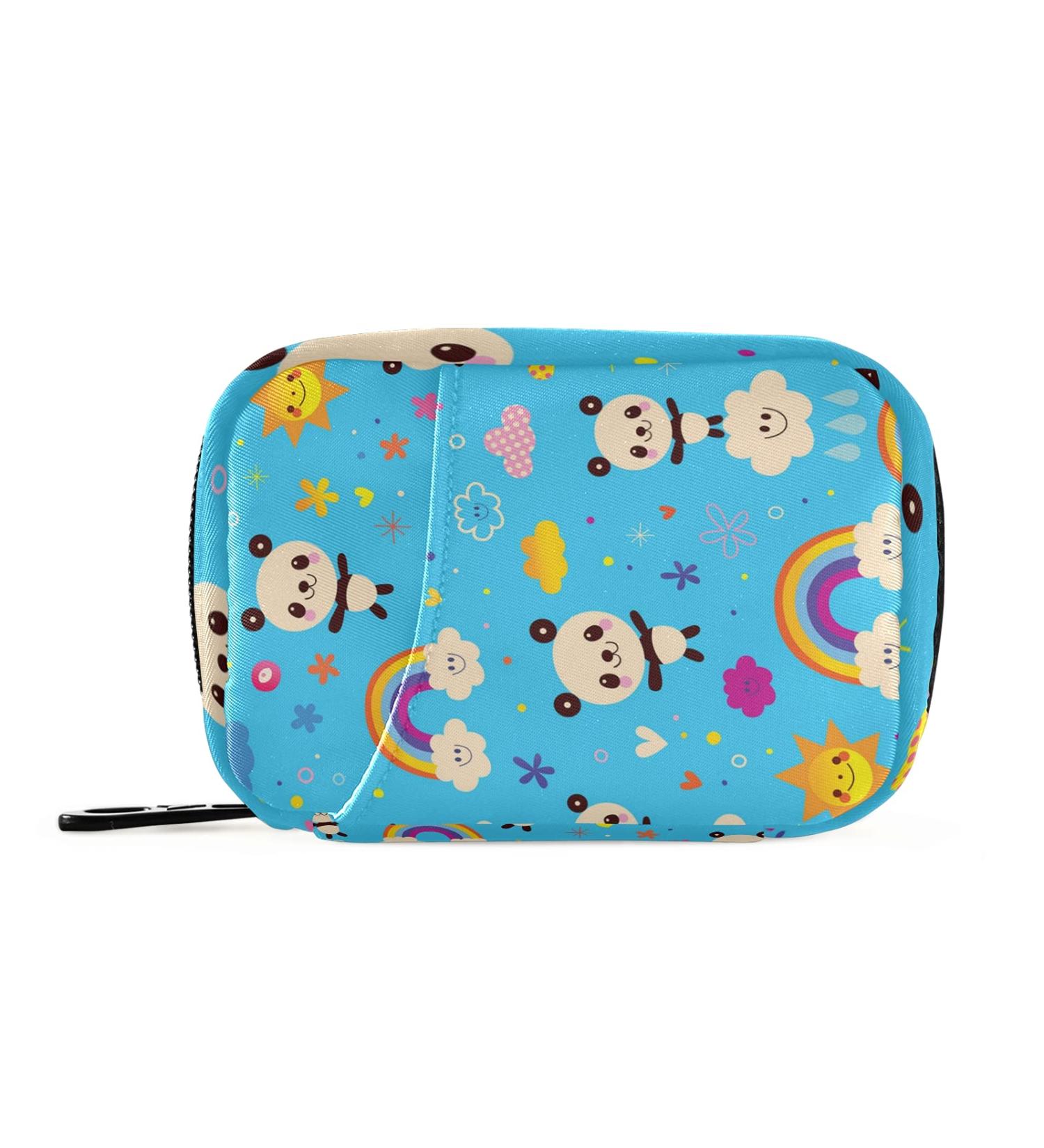 SUABO Panda Bears Weekly Pill Organizer - Travel 7 Day Pill Box with Separate Compartments for Medications & Vitamins | Blue - Buy Online on SooperMarket.com