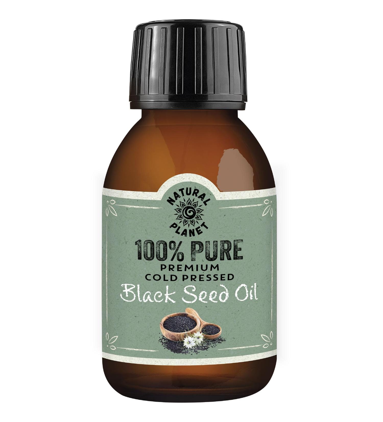 Natural Planet Black Seed Oil 100ml - Cold Pressed, High Strength Thymoquinone, Nigella Sativa - Non-GMO, Cruelty Free - Buy Online on SooperMarket.com