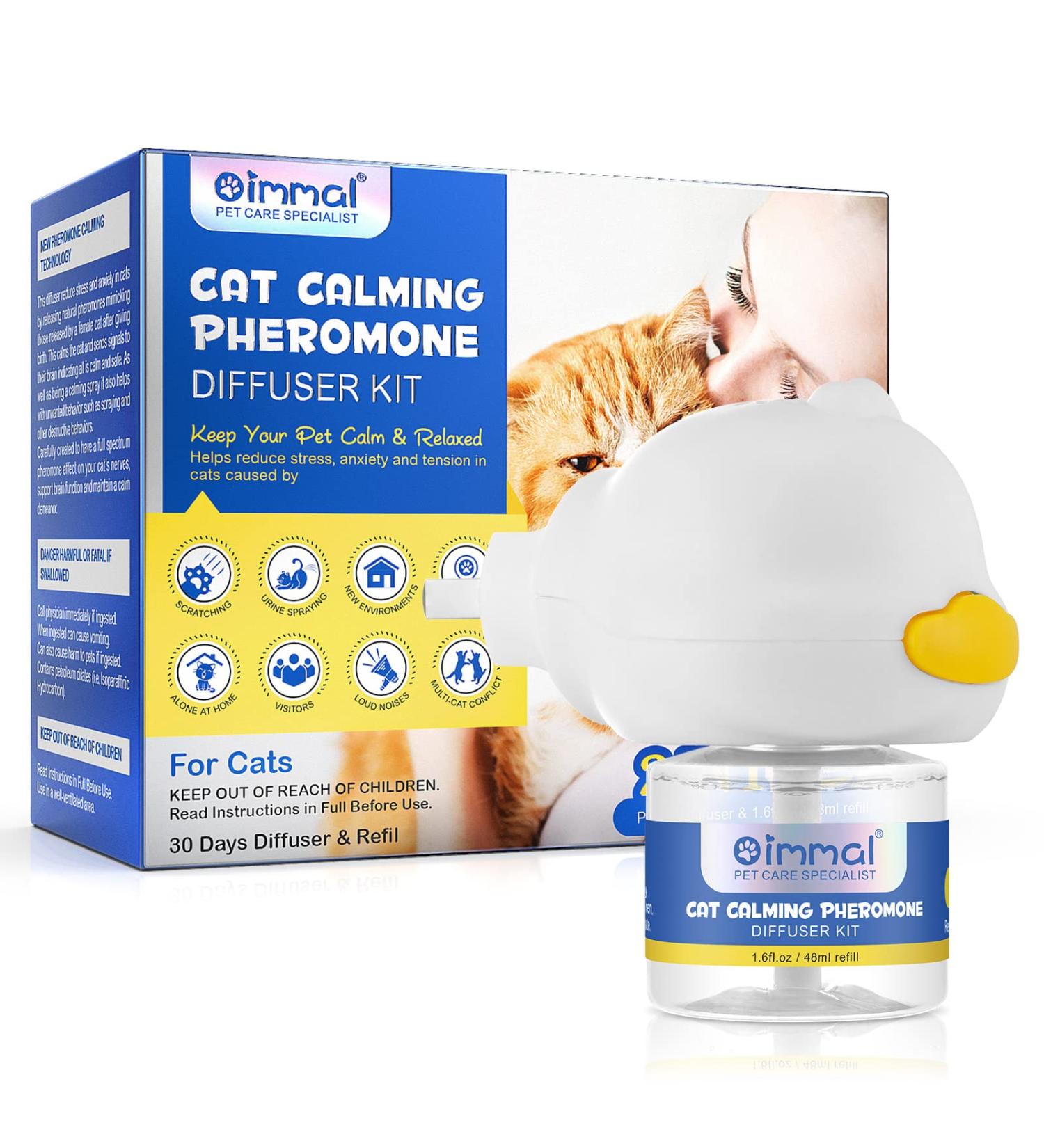 Cjztp Cat Calming Diffuser Enhanced Cat Pheromones Diffuser Starter Kit for 30 Days Supply Cat Anxiety Stress Relief to Reduce Fighting Scratching 48ml - Buy Online on SooperMarket.com