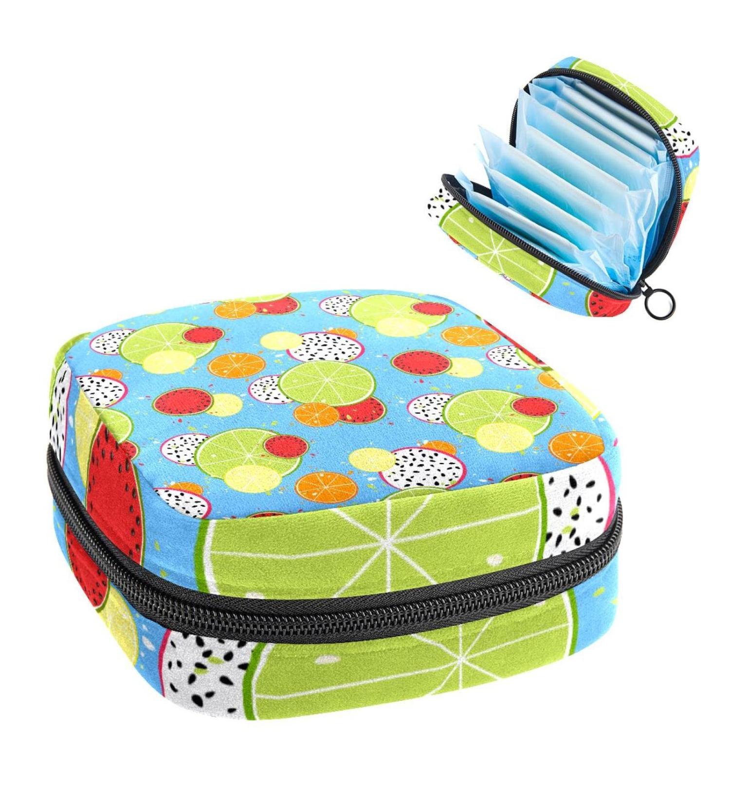 Anna Cowper Fruits Pattern Menstrual Cup Pouch - Portable Period Bag for Women and Teen Girls (1Pc, Multi-colored) - Buy Online on SooperMarket.com