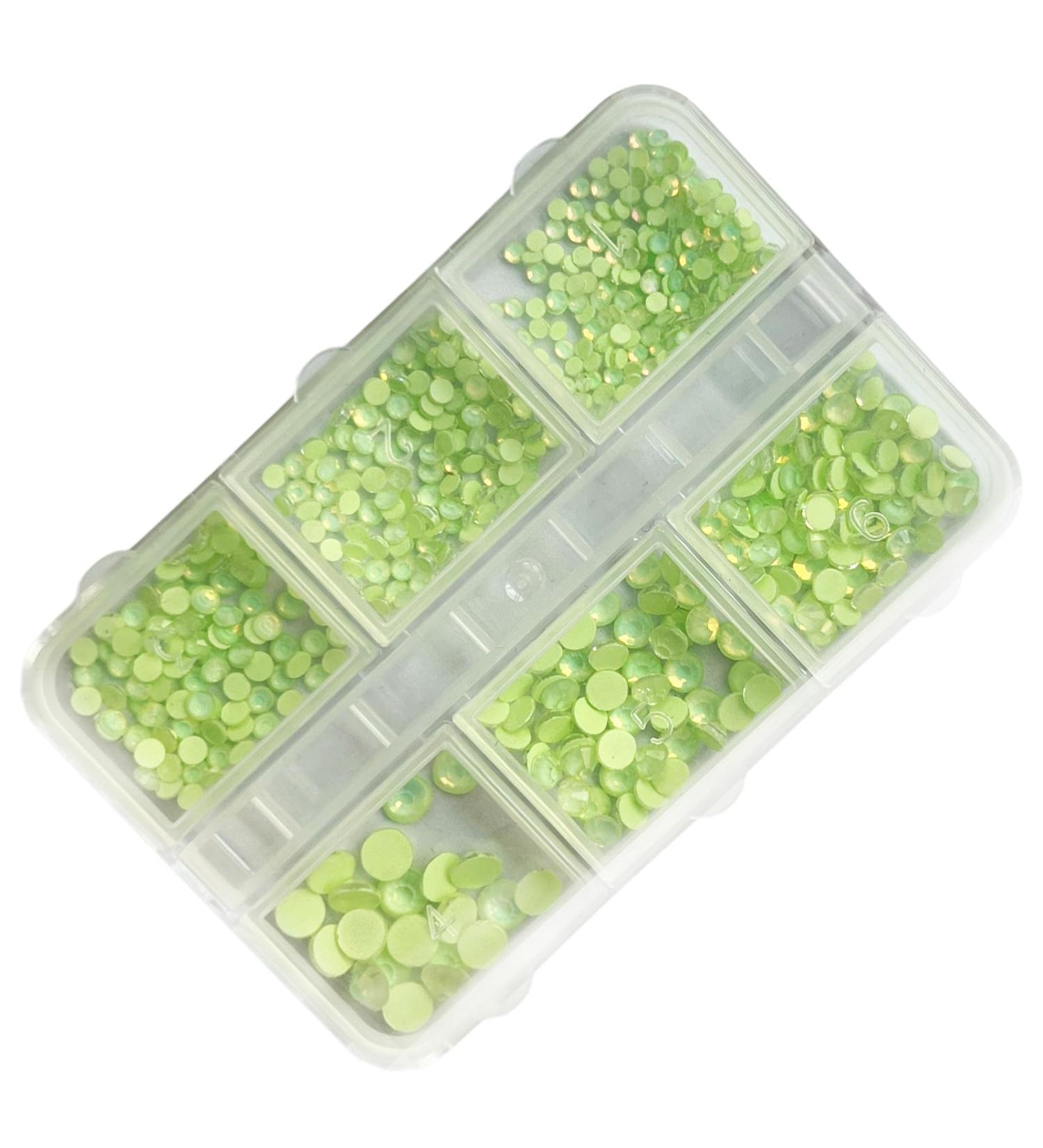 1Box Mixed Nails Art Decorations 3D Beads Nail Easy Installation And Removal Add Charm To Your Nail Nail Supplies Green - Buy Online on SooperMarket.com
