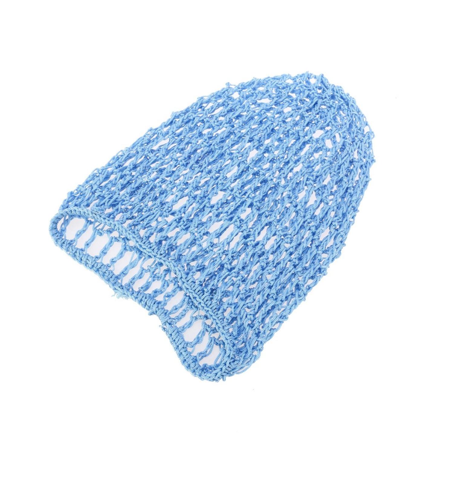 LUOEM Women Hair Net for Sleeping Crochet Hairnet Cap Snood Cover Rayon Net (Blue)
