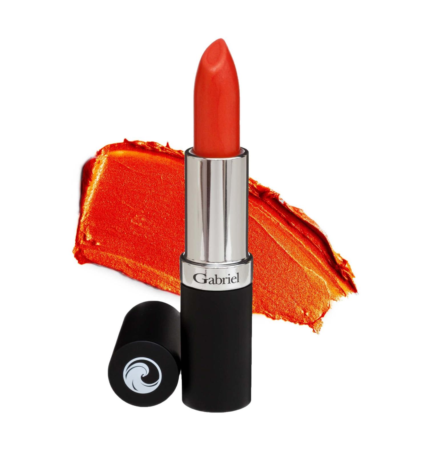 Gabriel Cosmetics Lipstick - Vibrant Coral/Gold Shimmer | Natural, Vegan, Paraben-Free | Long-Lasting Formula with Jojoba and Aloe | 0.13 Oz - Buy Online on SooperMarket.com