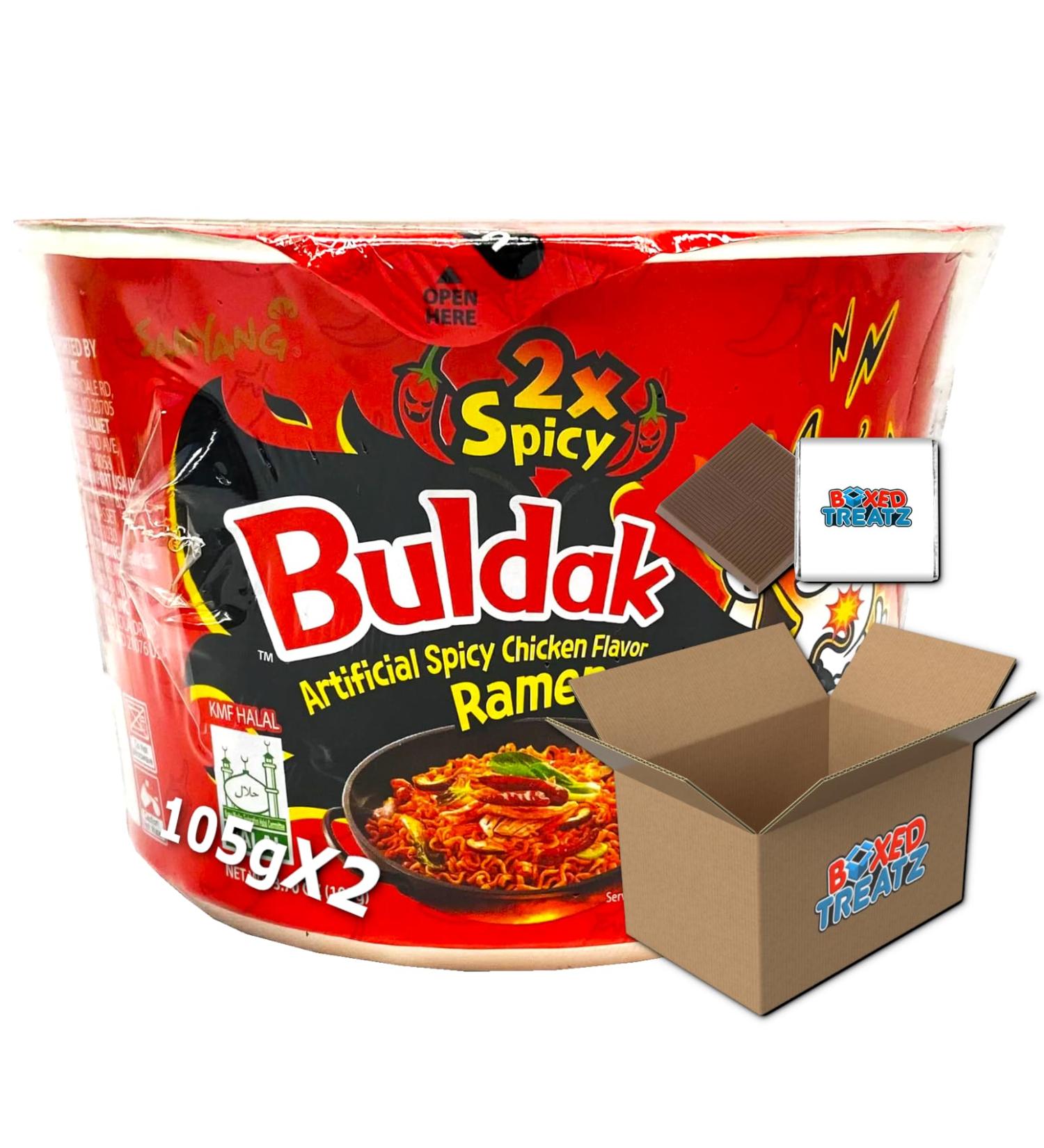 Samyang Korean Big Bowl Ramen - Samyang 2X SPICY HOT chicken Big Bowl 2x105g Boxed Treatz Samyang 2x Spicy Hot chicken Big Bowl 105g 2 - Buy Online on SooperMarket.com
