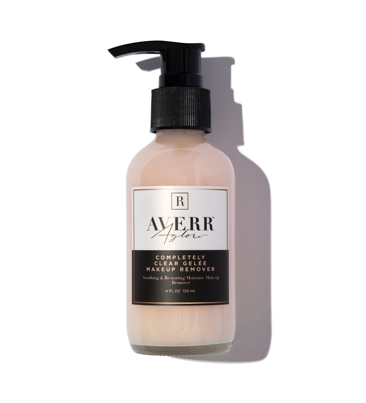 Averr Aglow Completely Clear Gele Makeup Remover - Natural Plant Based Facial Cleanser | Boost Collagen, Calm Skin & Remove Waterproof Makeup - Buy Online on SooperMarket.com