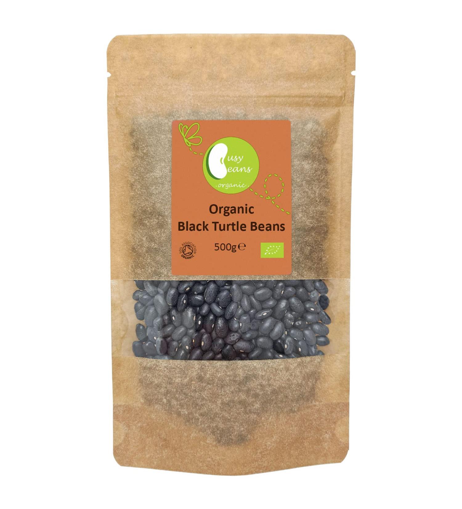 Busy Beans Organic Black Turtle Beans - Certified Organic (500g) - Buy Online on SooperMarket.com