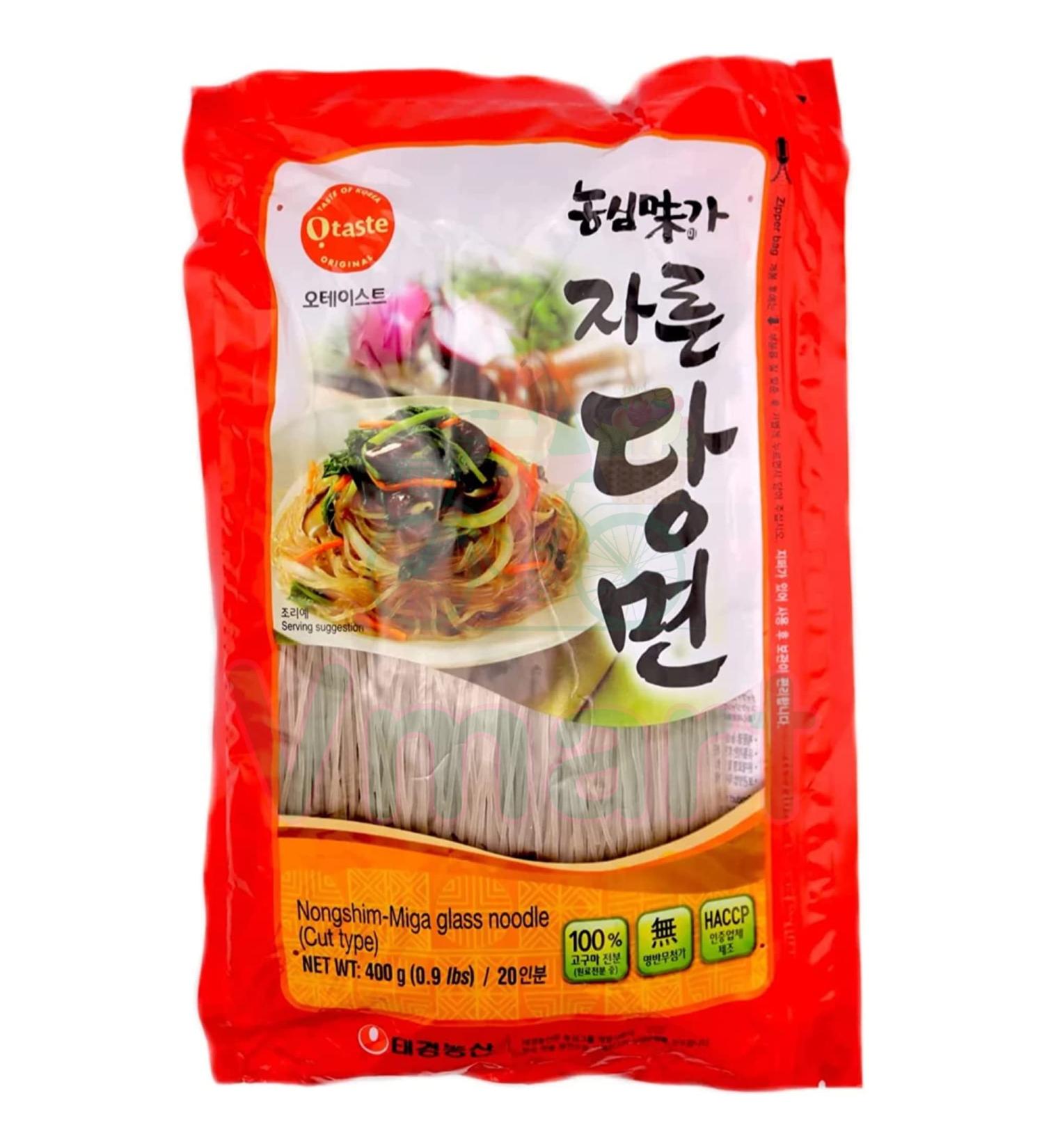 O'taste Nongshim Miga Korean Instant Glass Noodles (Cut Type) 400g - Authentic Korean Flavor | Quick and Delicious Meal Option - Buy Online on SooperMarket.com