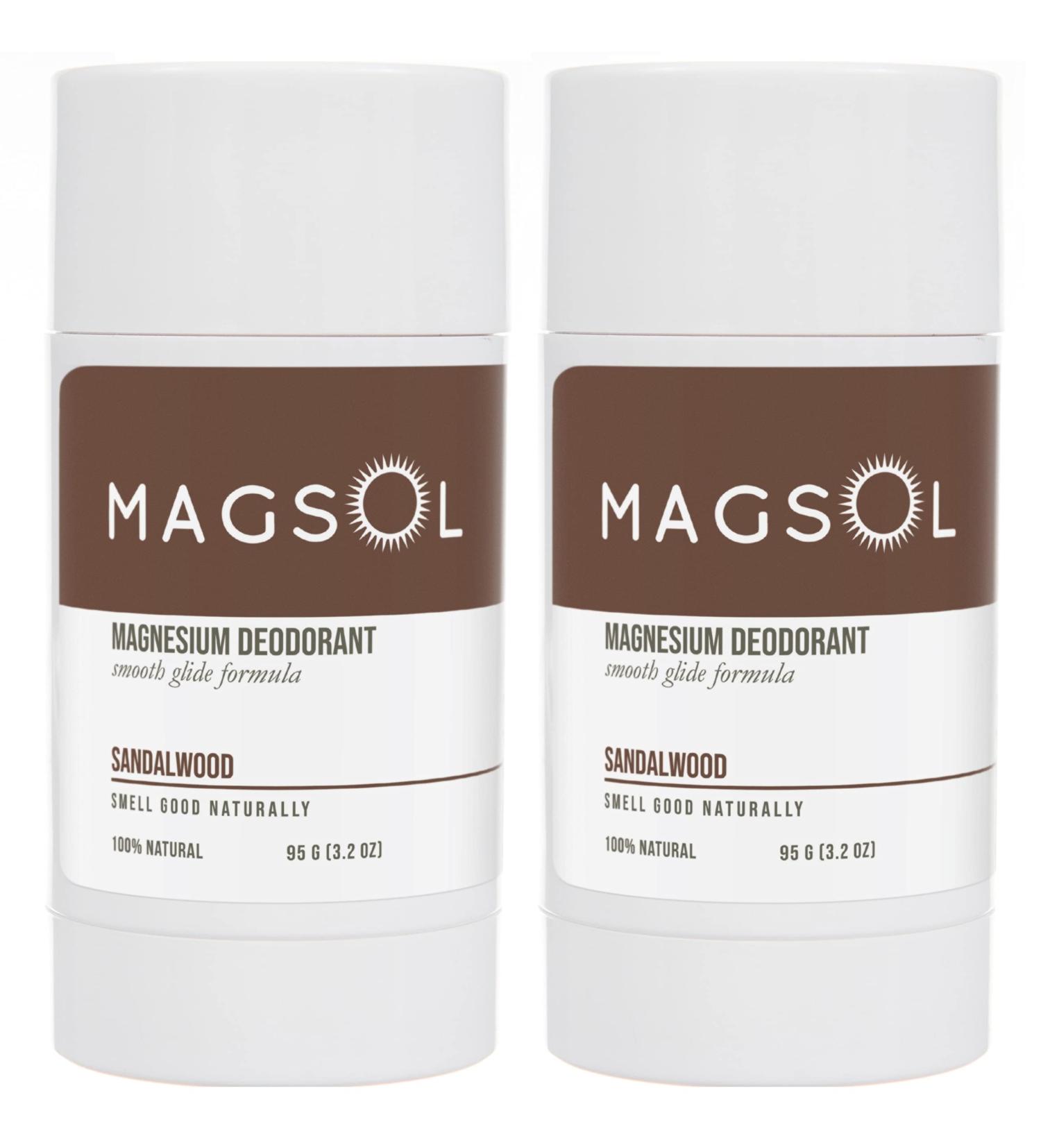 MAGSOL Natural Deodorant for Men Aluminum Free Deodorant for Women (2 Pack) (Sandalwood) - Buy Online on SooperMarket.com